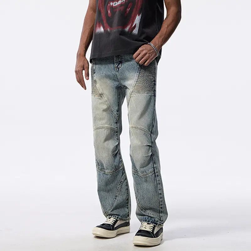 Japanese Brand × Jean Retro loose straight leg spliced jeans Size US 30 / EU 46 - 2 Thumbnail