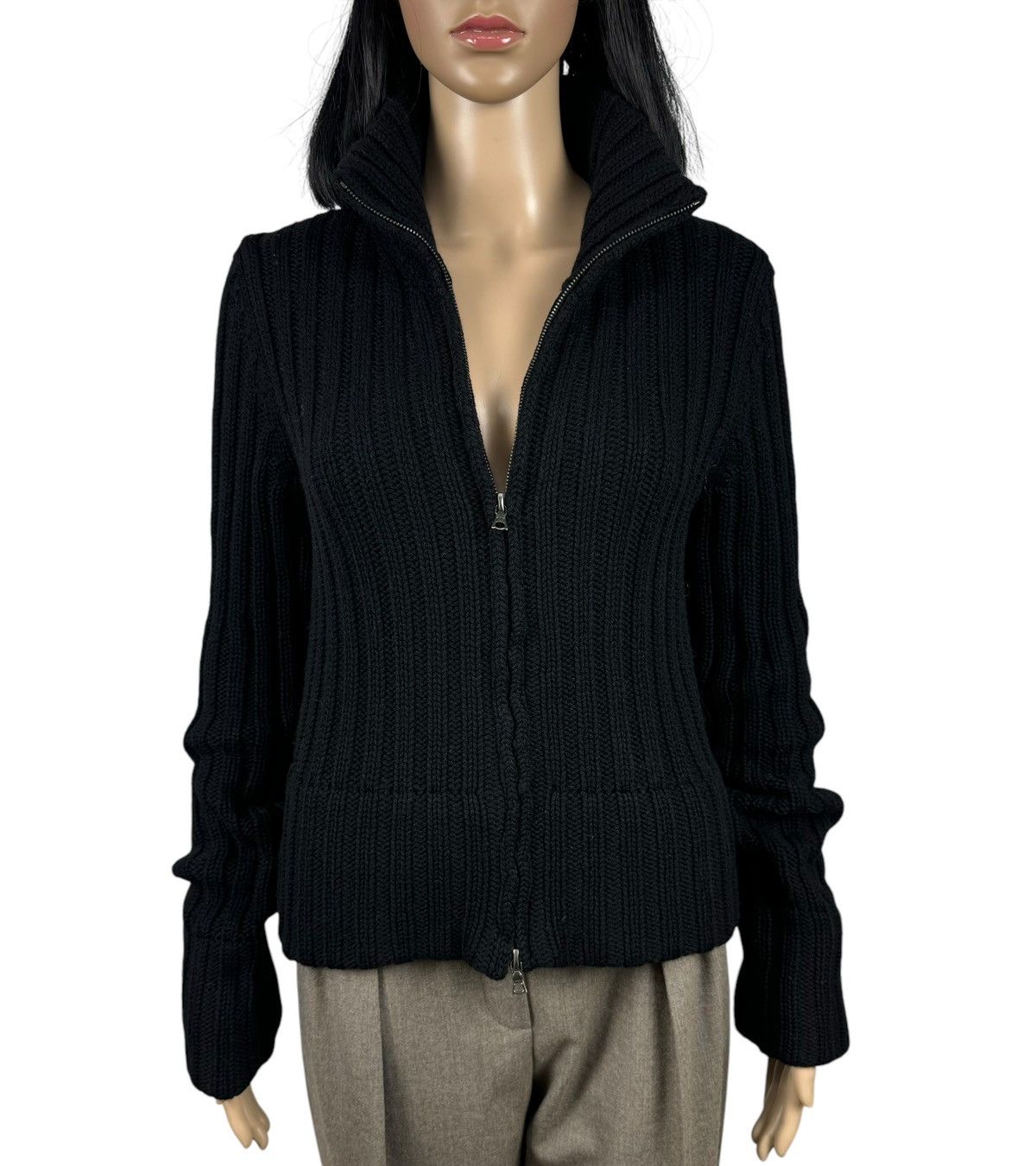 Designer Manrico Italy Knit Cashmere Full-Zip Sweater size 40 Size S / US 4 / IT 40 - 3 Thumbnail