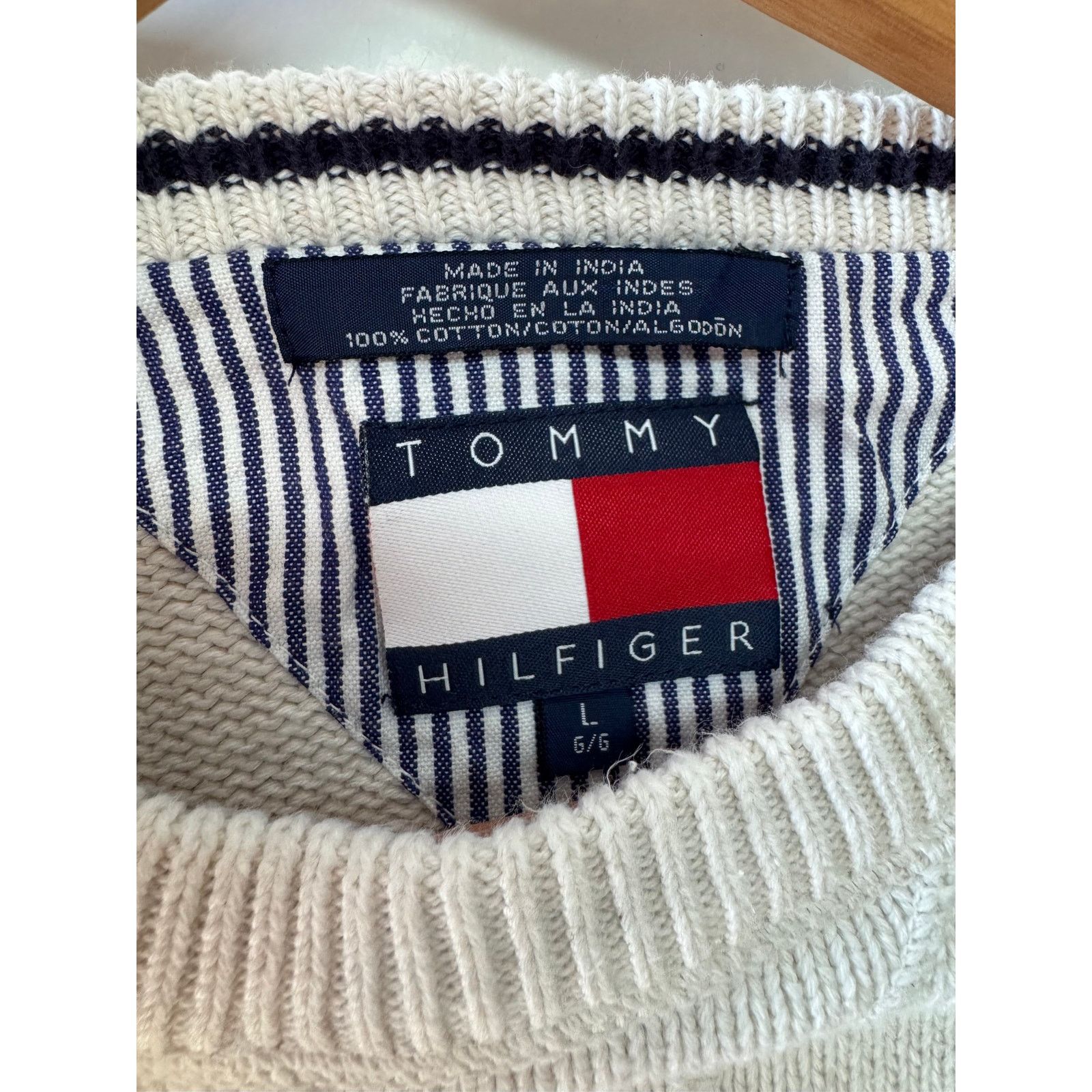 Tommy Hilfiger Vintage Tommy Hilfiger Knit Sweater L | 100% Cotton Size US L / EU 52-54 / 3 - 4 Thumbnail
