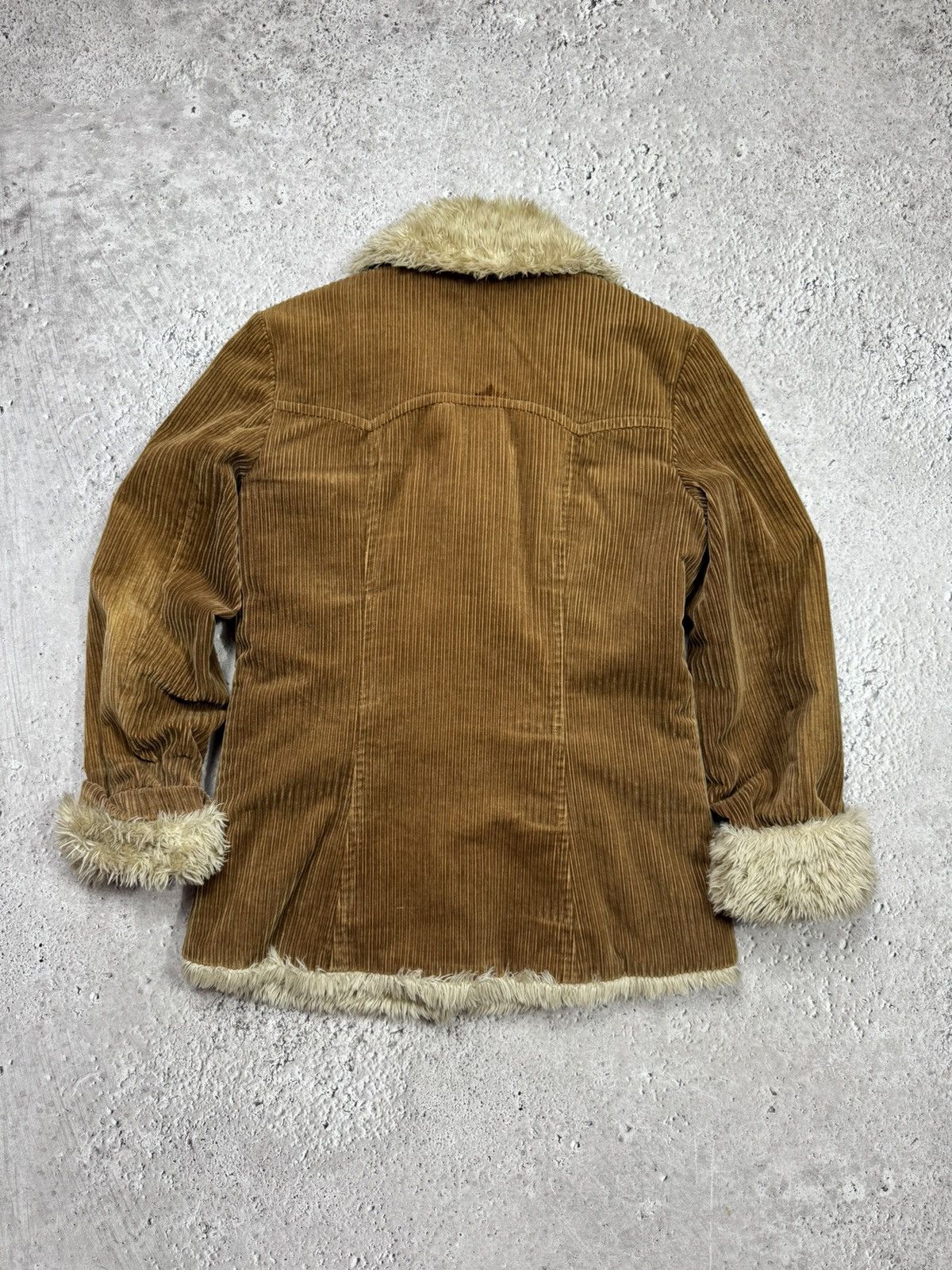 Other Vintage Nine West Corduroy Sherpa Faux Fur Jacket Coat XS Size XS / US 0-2 / IT 36-38 - 10 Thumbnail
