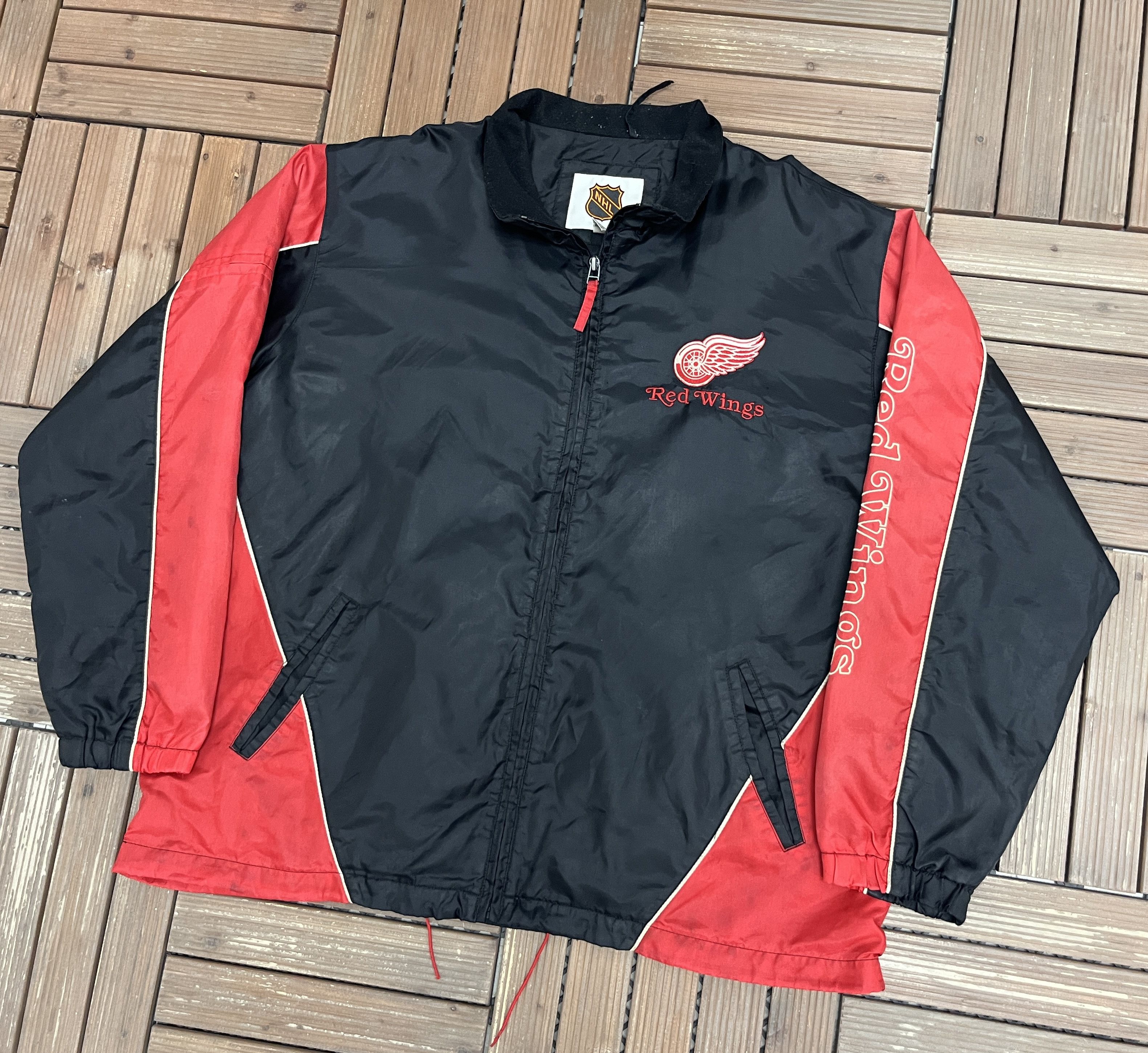 Vintage Detroit Red Wings Stitched Vintage Windbreaker Jacket Size US XL / EU 56 / 4 - 3 Thumbnail