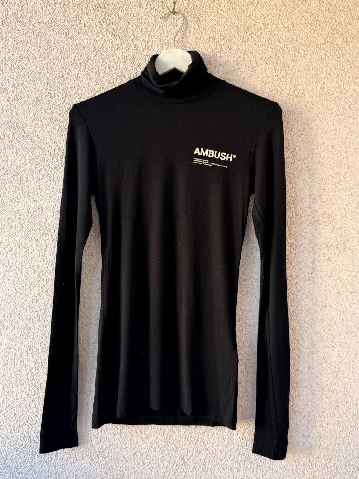 Ambush Design AMBUSH Women Black Viscose Turtleneck Long Sleeve Size M Size M / US 6-8 / IT 42-44 - 1 Thumbnail