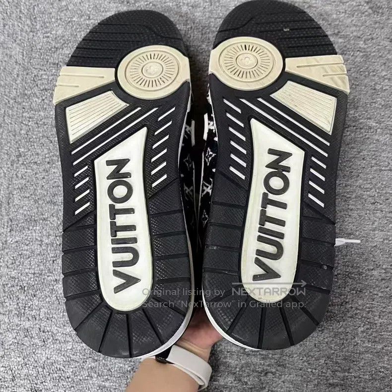 Louis Vuitton Louis Vuitton Black and White Trainer Lace Up Low Top Fash Size US 9.5 / EU 42-43 - 4 Thumbnail