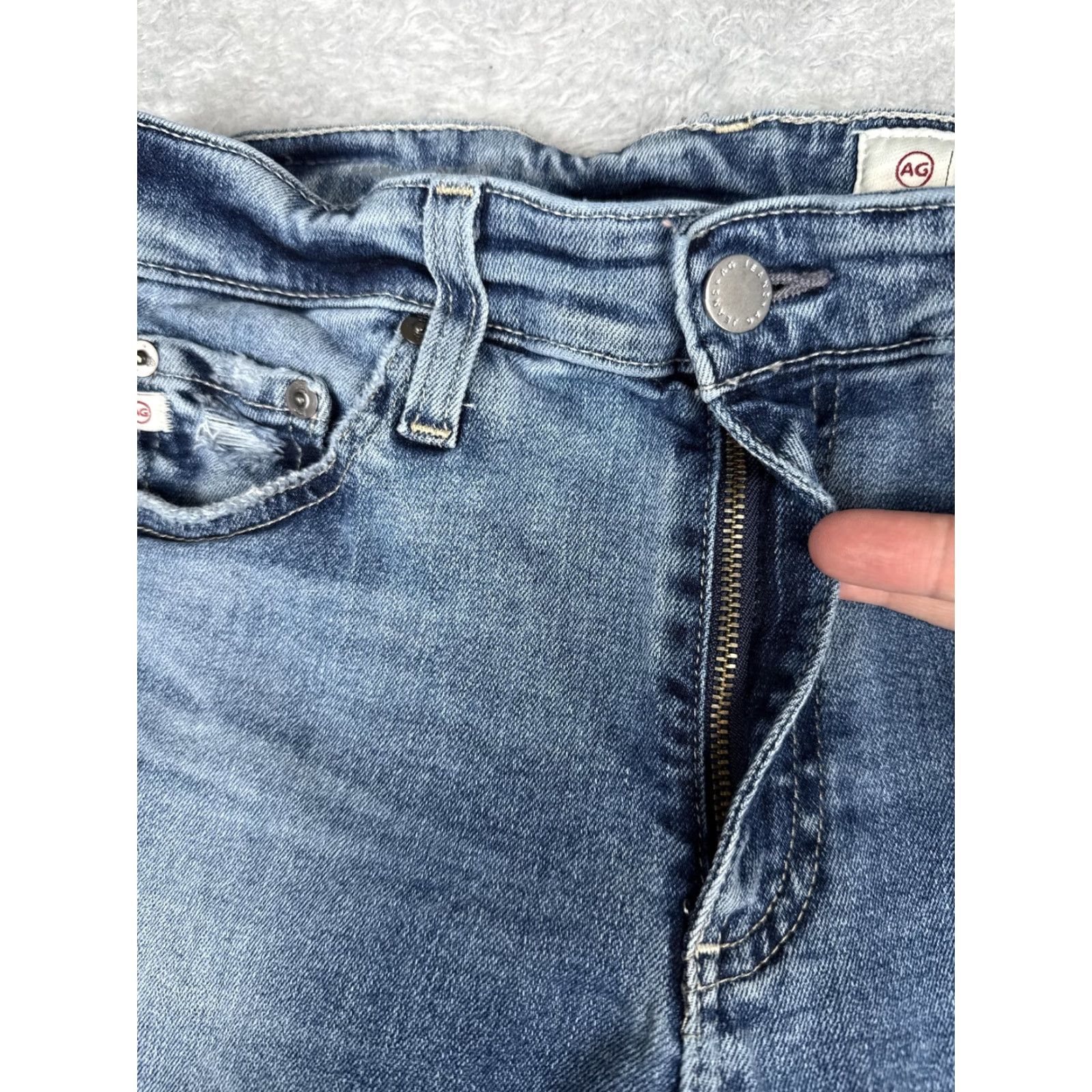 Vintage AG Adriano Goldschmied Bootcut Jeans Womens 28 Blue Wash Mid Rise Stretch Denim 5-Pocket USA Size 28" / US 6 / IT 42 - 5 Thumbnail
