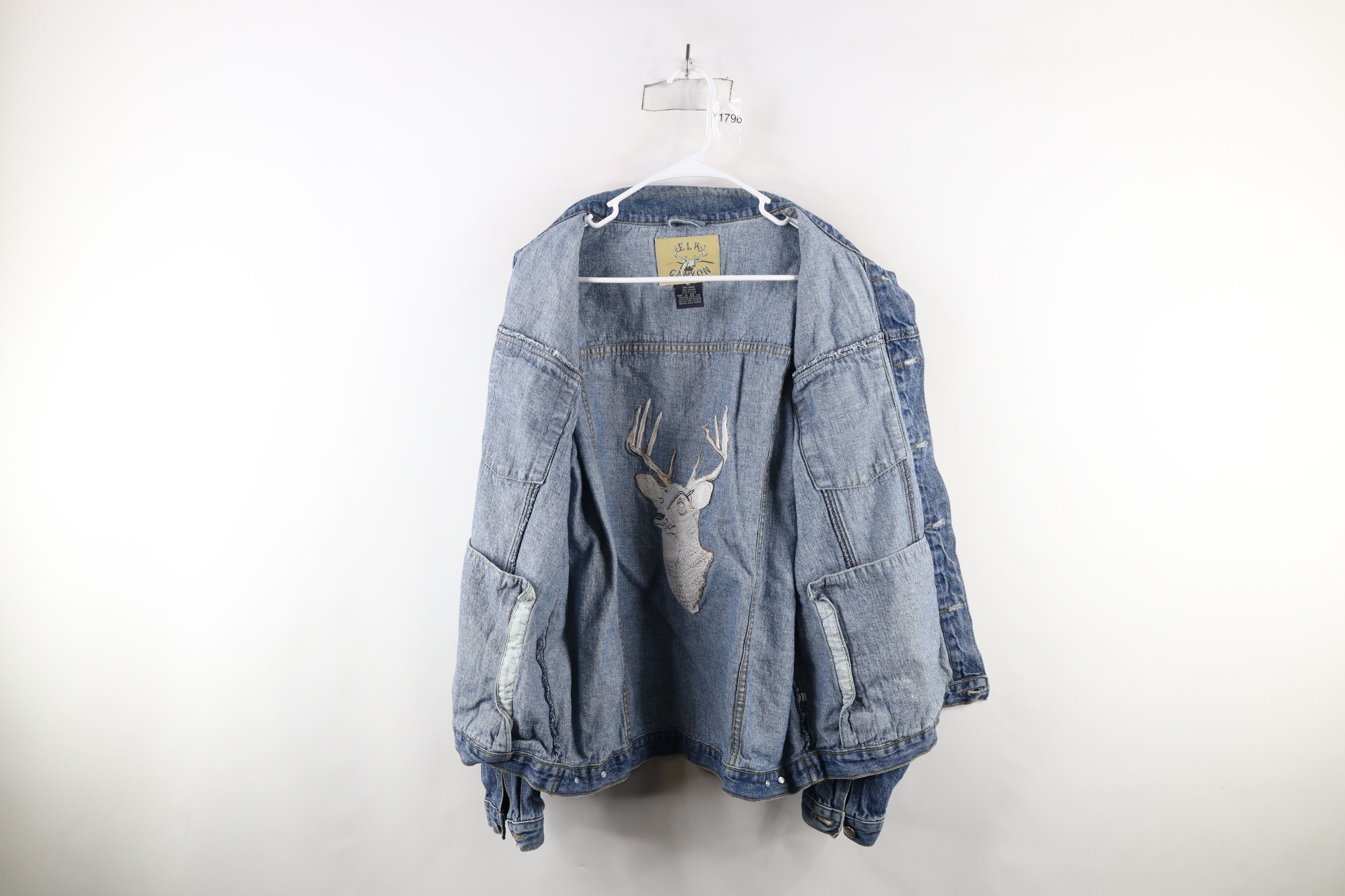 Vintage Vintage 90s Streetwear Buck Denim Jean Trucker Jacket Blue Size US XL / EU 56 / 4 - 9 Thumbnail
