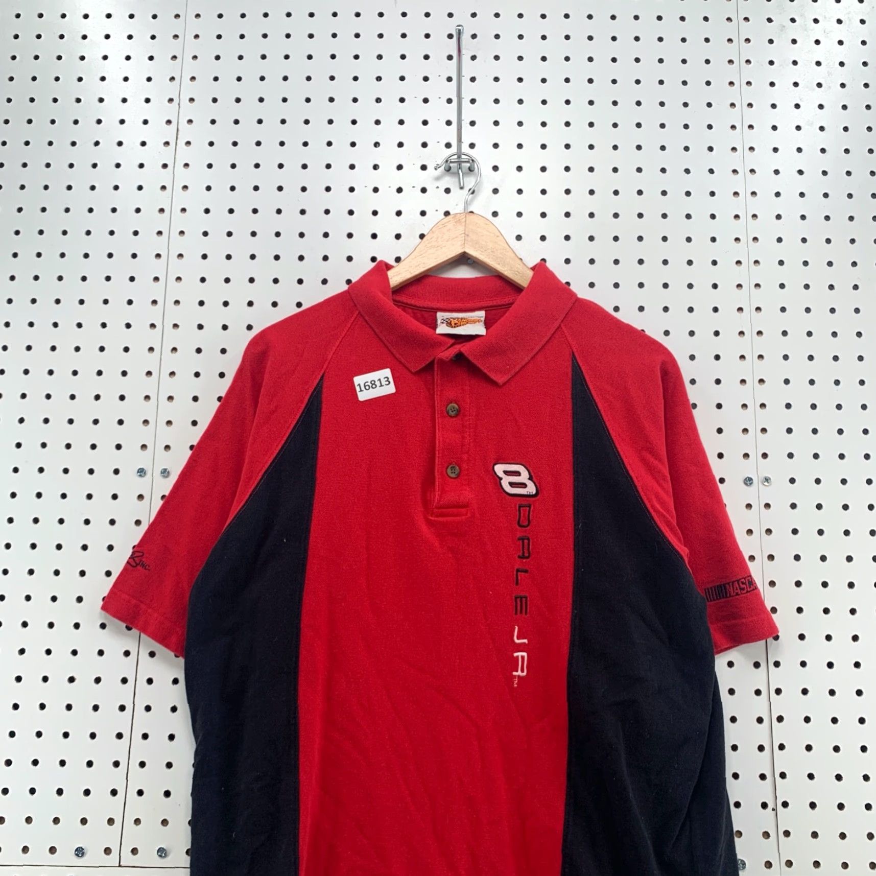 Budweiser Dale JR Budweiser Polo Shirt Red Adult Large Short Sleeve Polo (Winners Circle) Mens Size US L / EU 52-54 / 3 - 5 Thumbnail