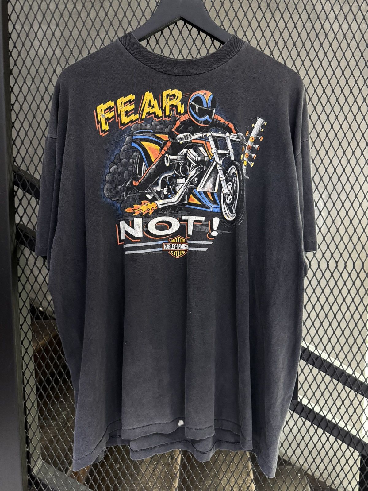 Harley Davidson Vintage 1993 Harley Davidson Fear Not Tee Size US XXL / EU 58 / 5 - 1 Thumbnail