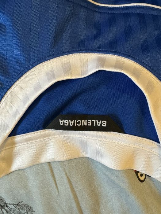 Balenciaga Balenciaga Blue Soccer Hood Scarf | Grailed