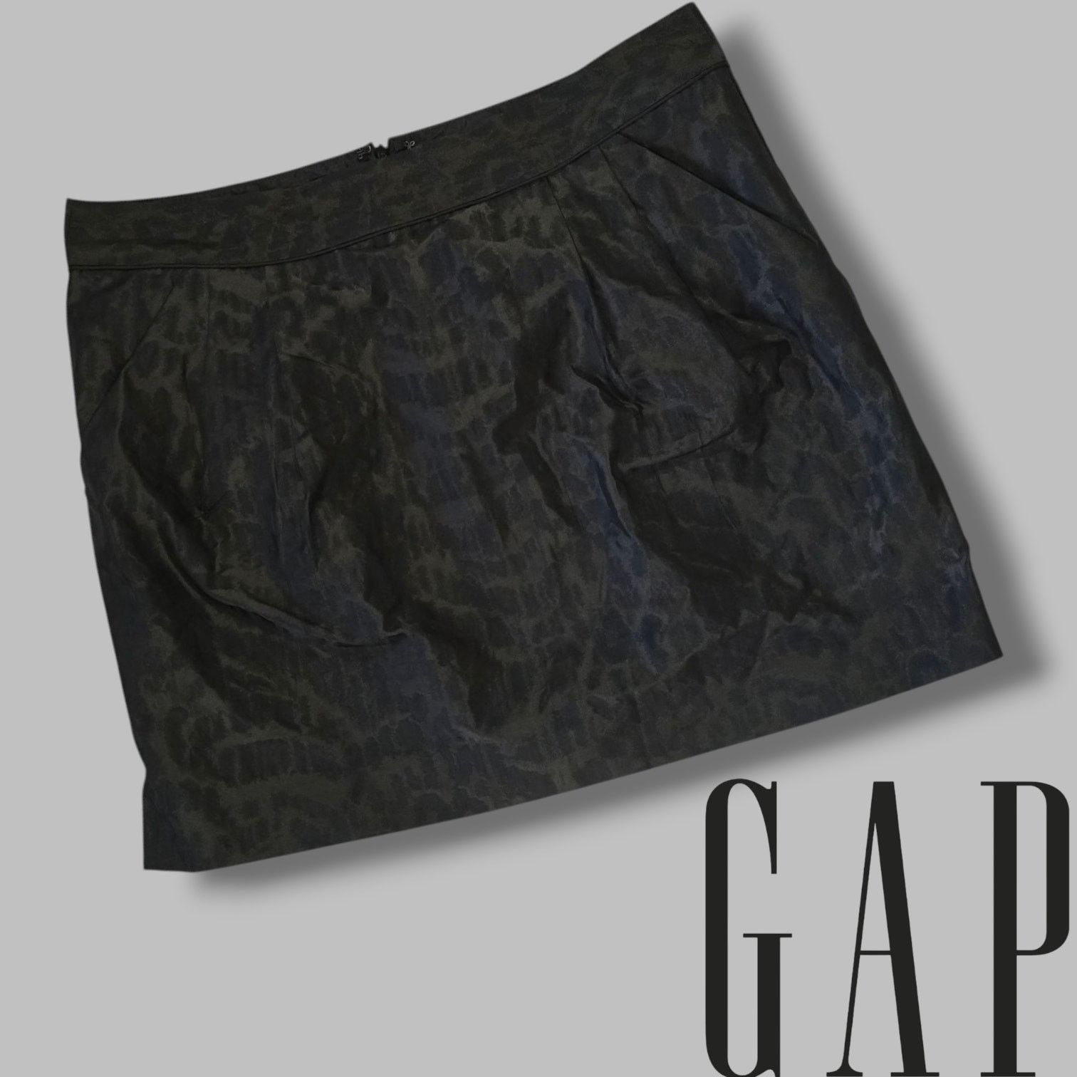Gap GAP Women’s Black Animal Print A-Line Skirt Size 8 | Pockets Size 30" / US 8 / IT 44 - 8 Thumbnail
