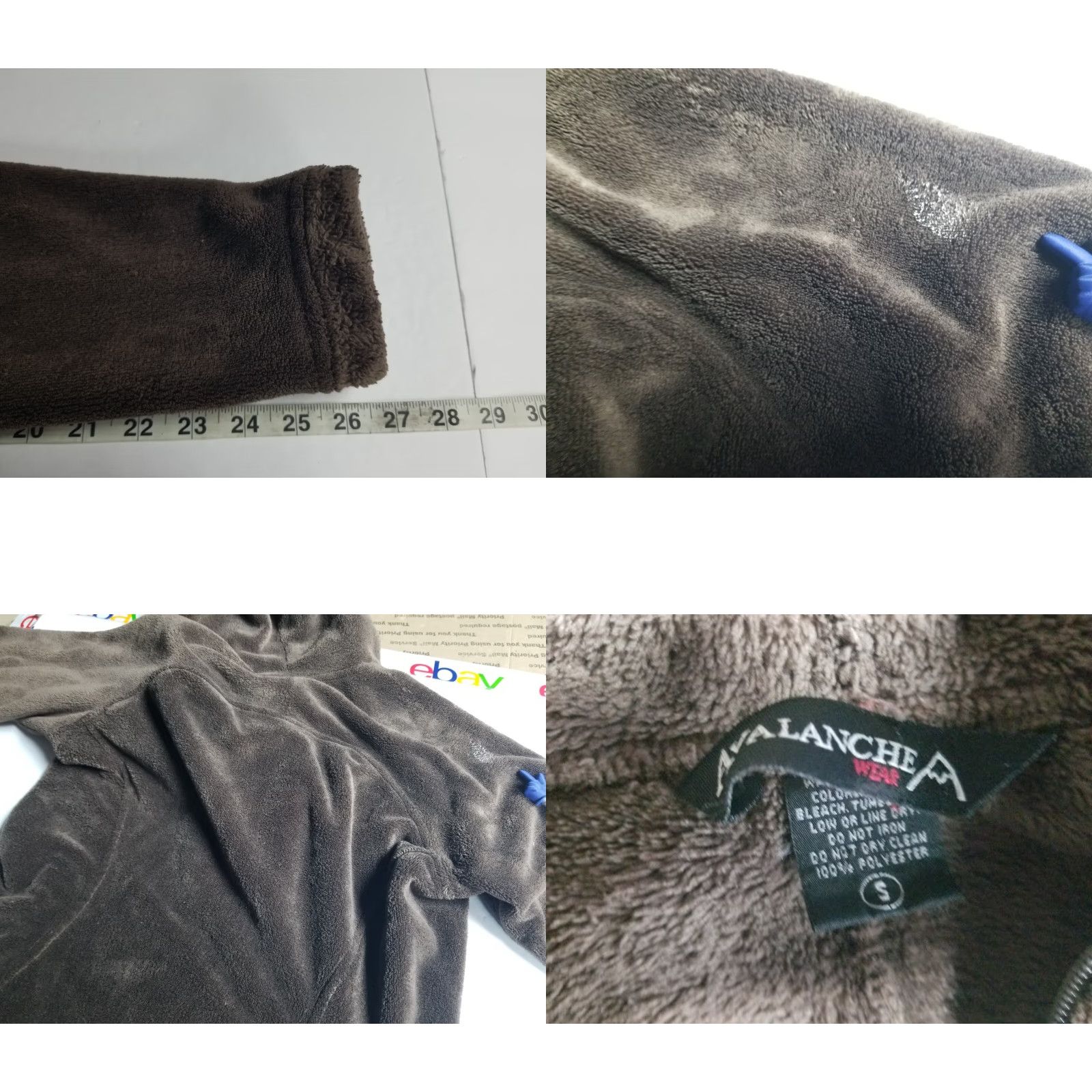 Avalanche Avalanche Womens Midweight Soft Shell Fleece Brown See Stain Zip Small Jacket Size S / US 4 / IT 40 - 8 Thumbnail