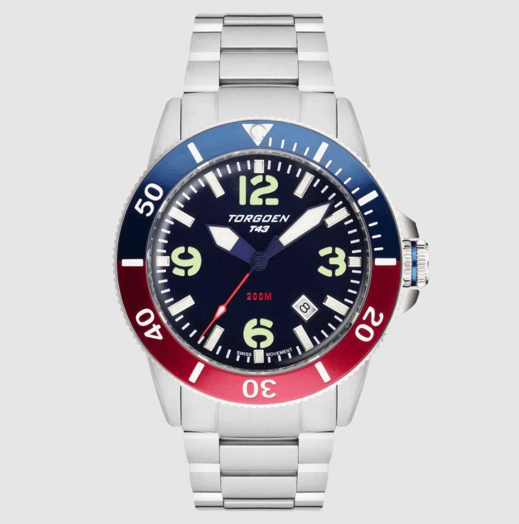 Other New Torgoen TN-1164 T43 Blue Red Diver Sapphire 44mm Steel Size ONE SIZE - 1 Thumbnail