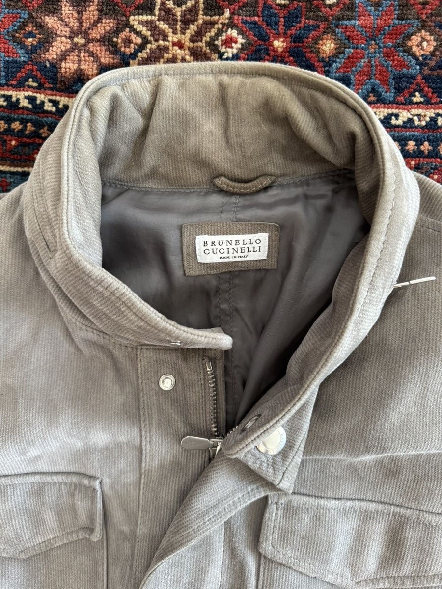 Brunello Cucinelli Corduroy effect leather jacket Size US S / EU 44-46 / 1 - 2 Thumbnail