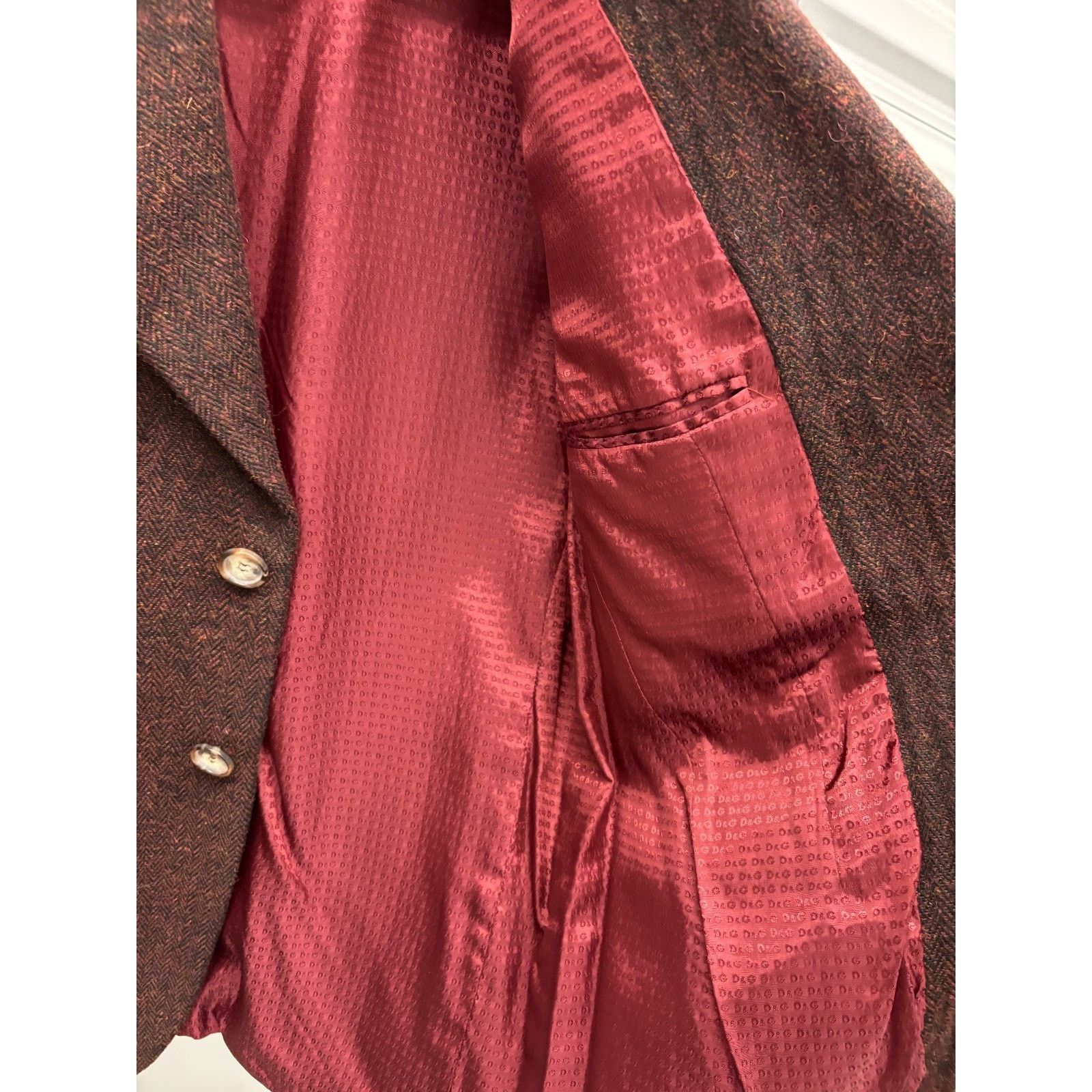Dolce & Gabbana Dolce & Gabbana Wool Blend Blazer Knit Sleeves 90s IT 50 Size 40R - 4 Thumbnail