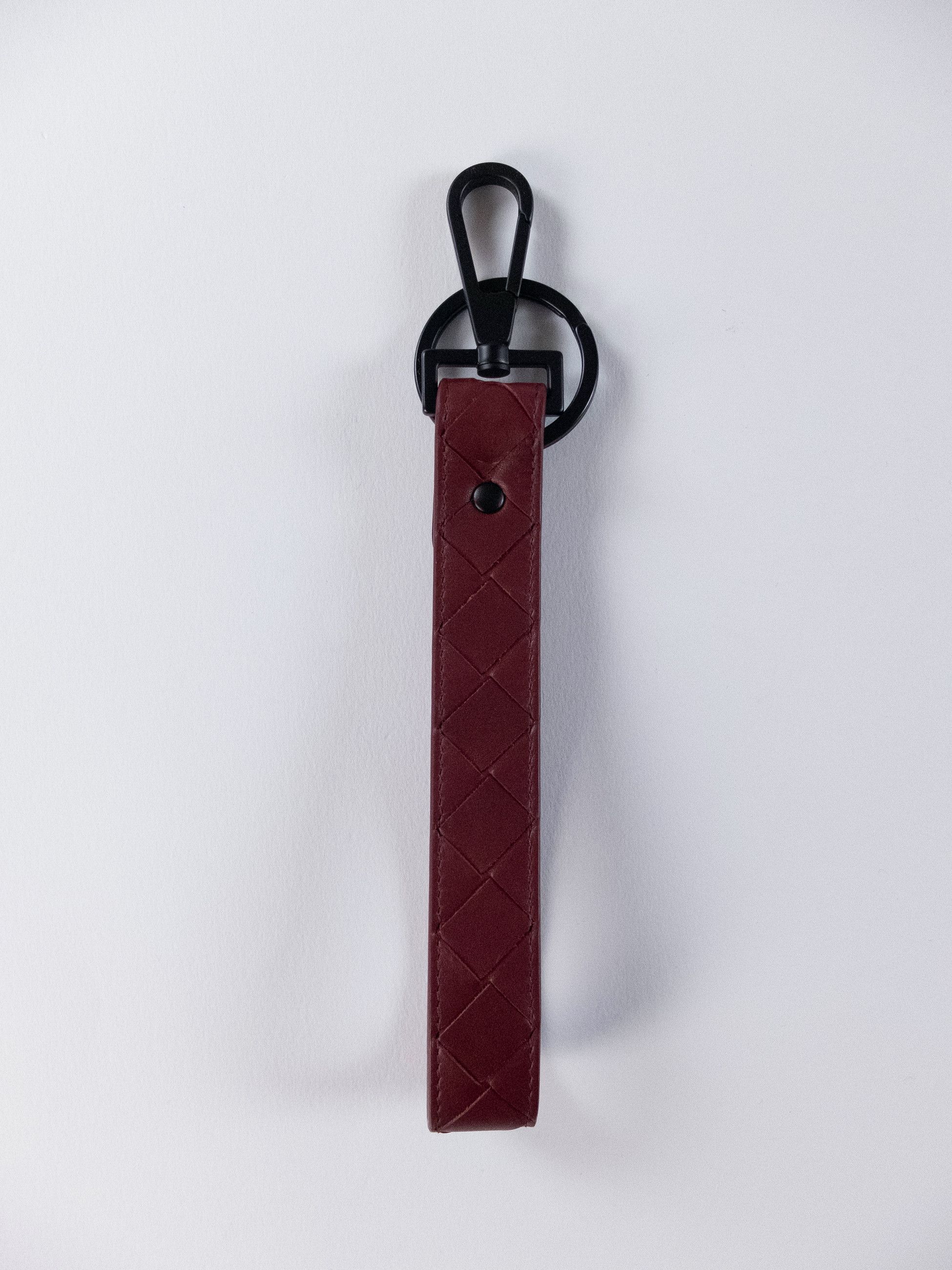 Bottega Veneta BOTTEGA VENETA burgundy intrecciato woven leather keyring q Size ONE SIZE - 2 Thumbnail