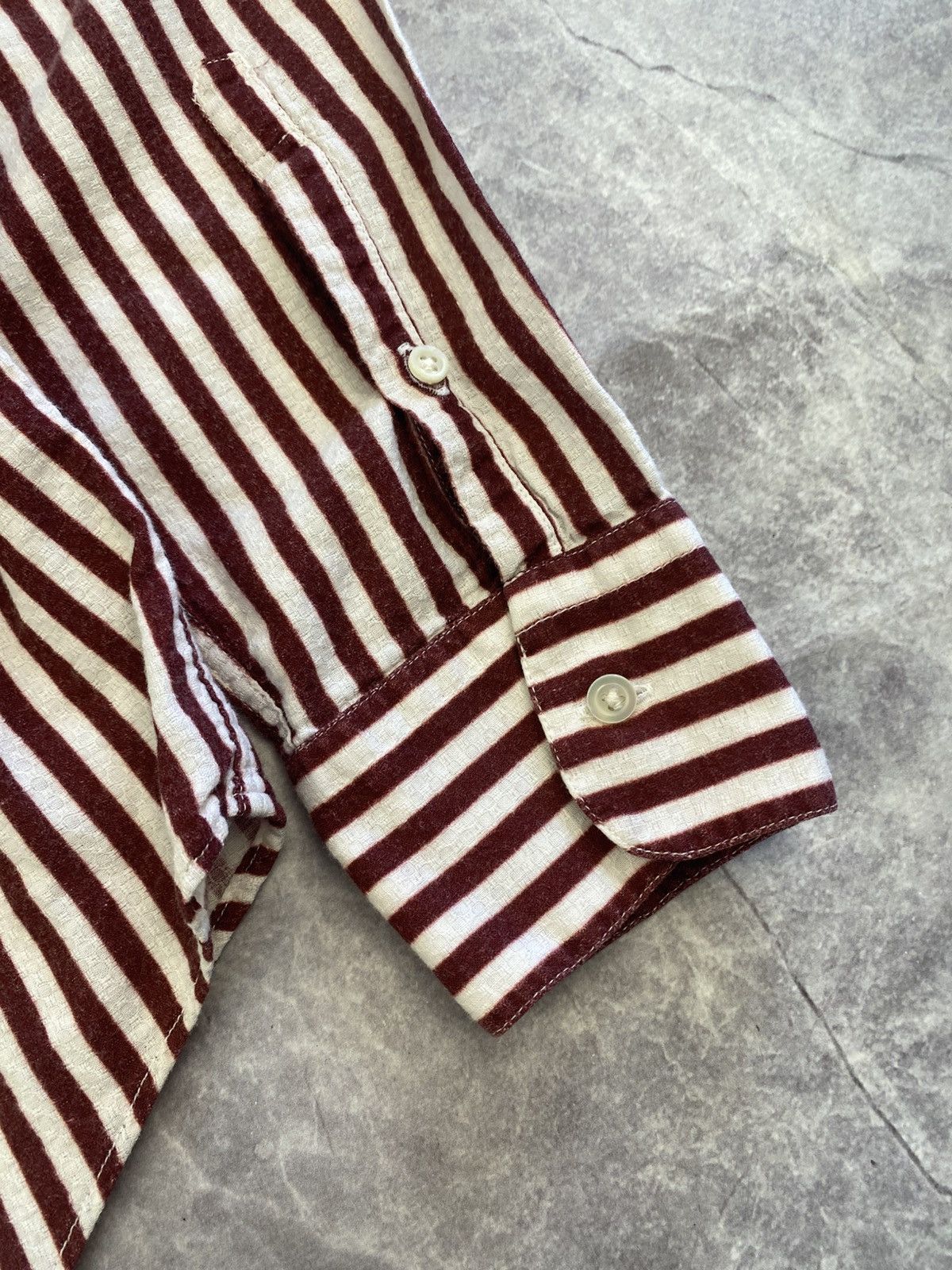 Massimo Alba Massimo Alba Band Collar Stripe Button Shirt Size: S Size US S / EU 44-46 / 1 - 11 Thumbnail