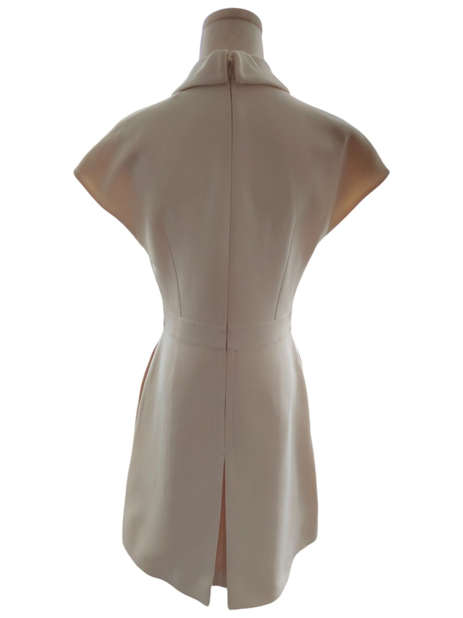 Dior Creme V-Neck Dress With 2 Side Pockets Size XS / US 0-2 / IT 36-38 - 2 Thumbnail