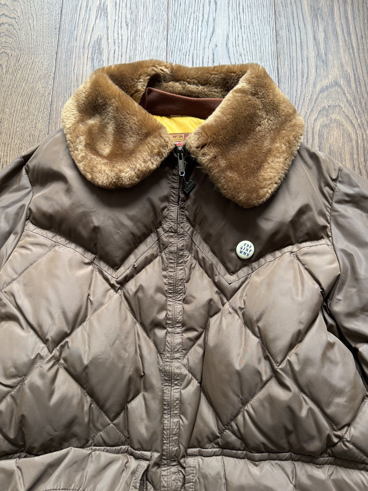 Vintage Vintage Walls Down Quilted Faux Fur Collar Puffer Coat Size US L / EU 52-54 / 3 - 4 Thumbnail