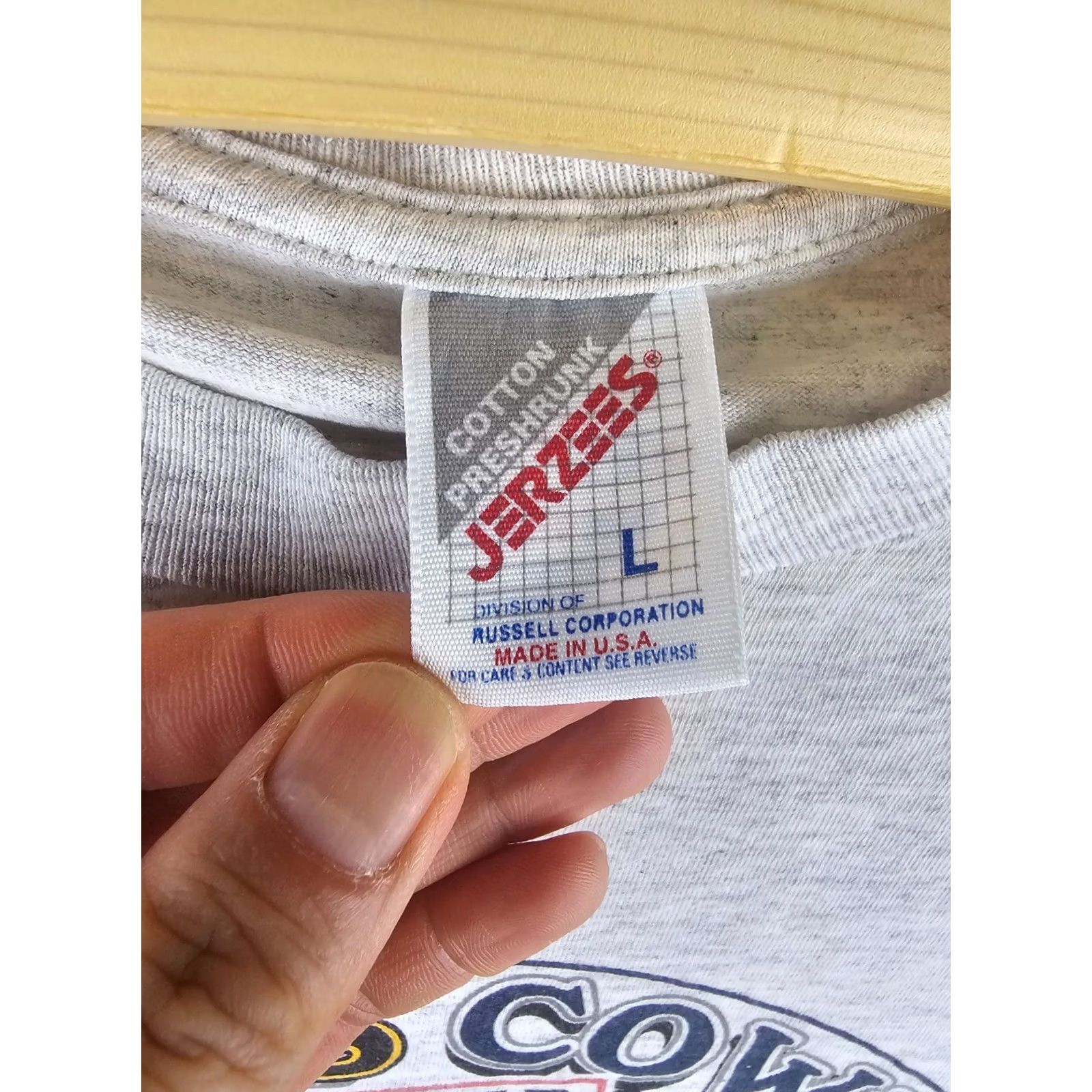 Jerzees VINTAGE 96' STEELERS VS COWBOYS SUPER BOWL SHOWDOWN SINGLE STITCH GRAY T-SHIRT L Size US L / EU 52-54 / 3 - 6 Thumbnail
