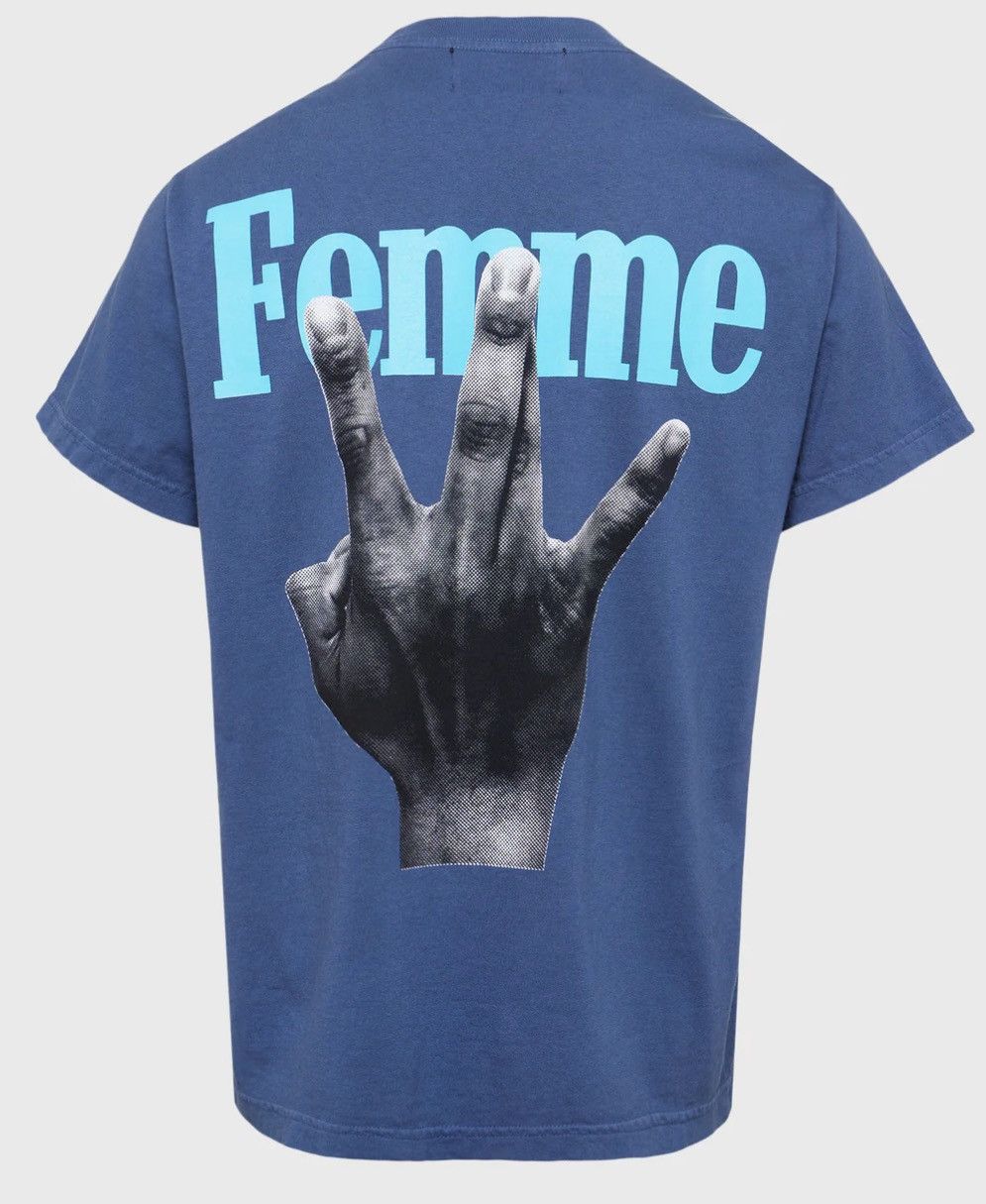 Homme + Femme La Twisted finger T shirt navy blue Size US XXL / EU 58 / 5 - 1 Thumbnail