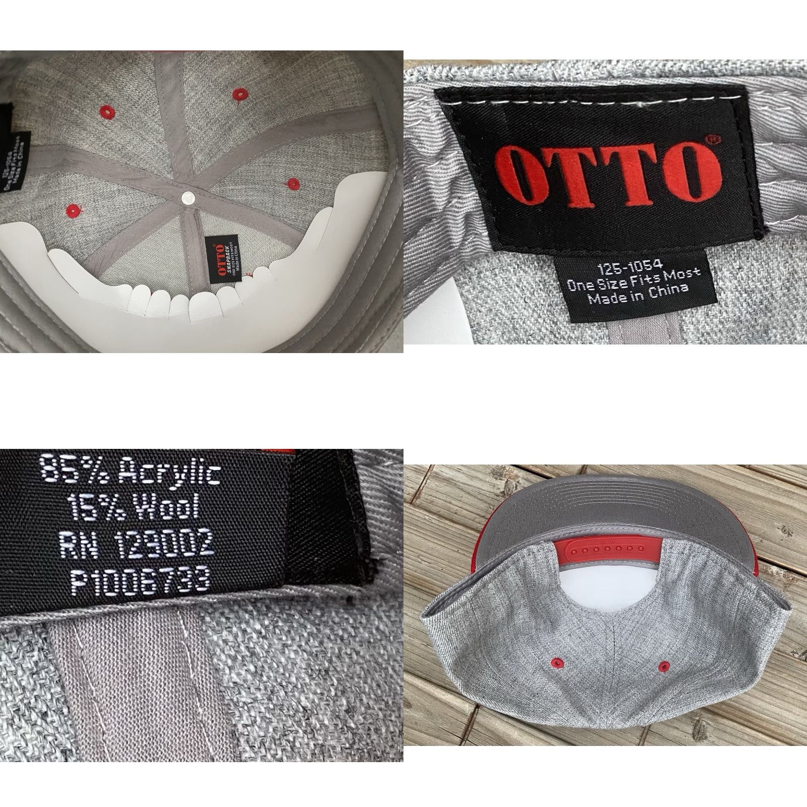 Vintage Bouchard Squad Embroidered Snapback Hat Gray Red Otto Cap Genie Bouchard Tennis Hat Size ONE SIZE - 8 Thumbnail