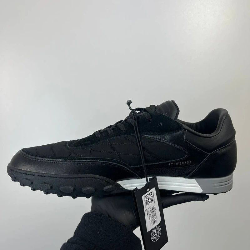 Stone Island Stone Island Sneakers Black Leather Shoes Size 46 Size US 13 / EU 46 - 3 Thumbnail