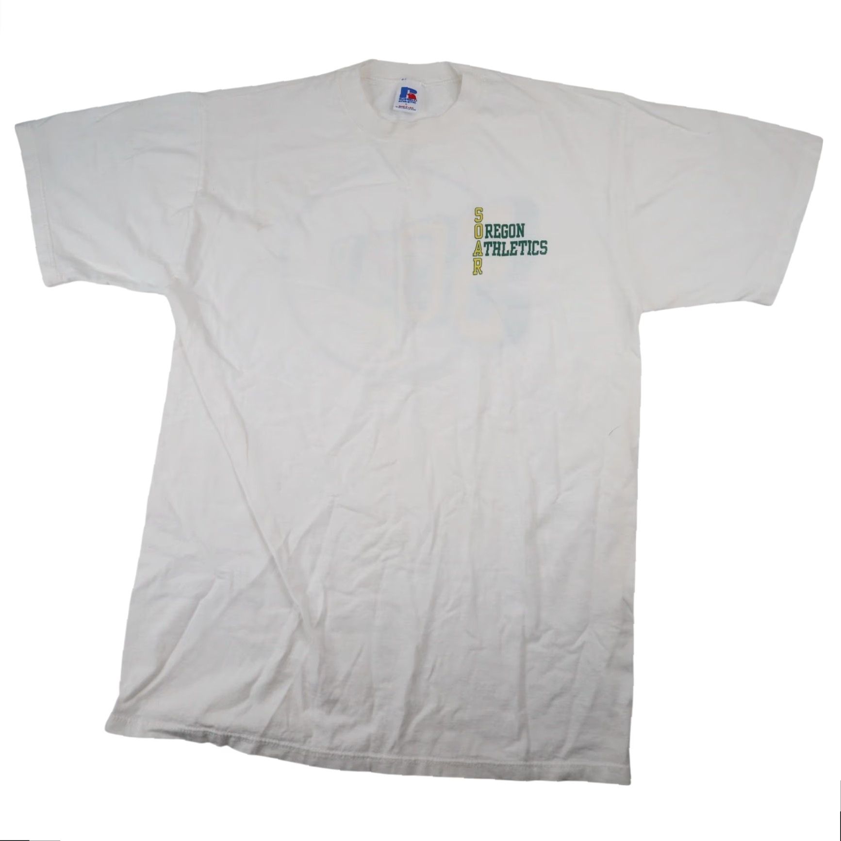 Russell Athletic VINTAGE Russell Athletics SOAR Oregon Athletics Graphic T Shirt White L Mens Size US L / EU 52-54 / 3 - 2 Thumbnail