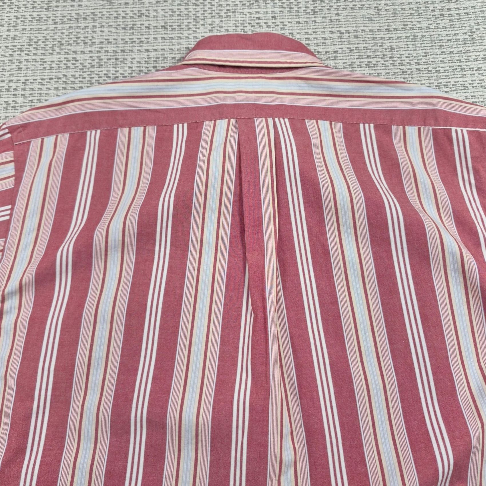 Ralph Lauren Ralph Lauren Button Up Shirt Mens Large Red Striped Short Sleeve Casual Preppy Size US L / EU 52-54 / 3 - 7 Thumbnail