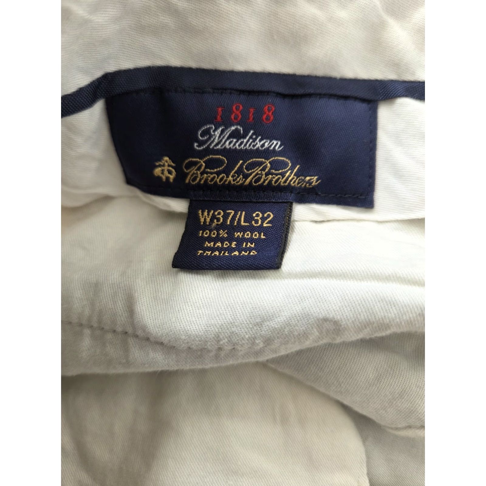 Brooks Brothers Brooks Brothers Pants Mens 37x32 Madison Wool Dress Formal Flat Front Tan Brown City Classic Dress Pants Mens 37 Inseam 32 Size US 37 - 3 Thumbnail