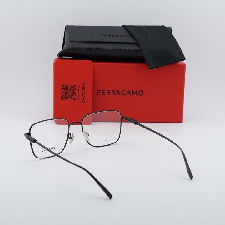 Salvatore Ferragamo Salvatore Ferragamo SF2231 002 Eyeglasses Black 53mm Square Size ONE SIZE - 10 Thumbnail