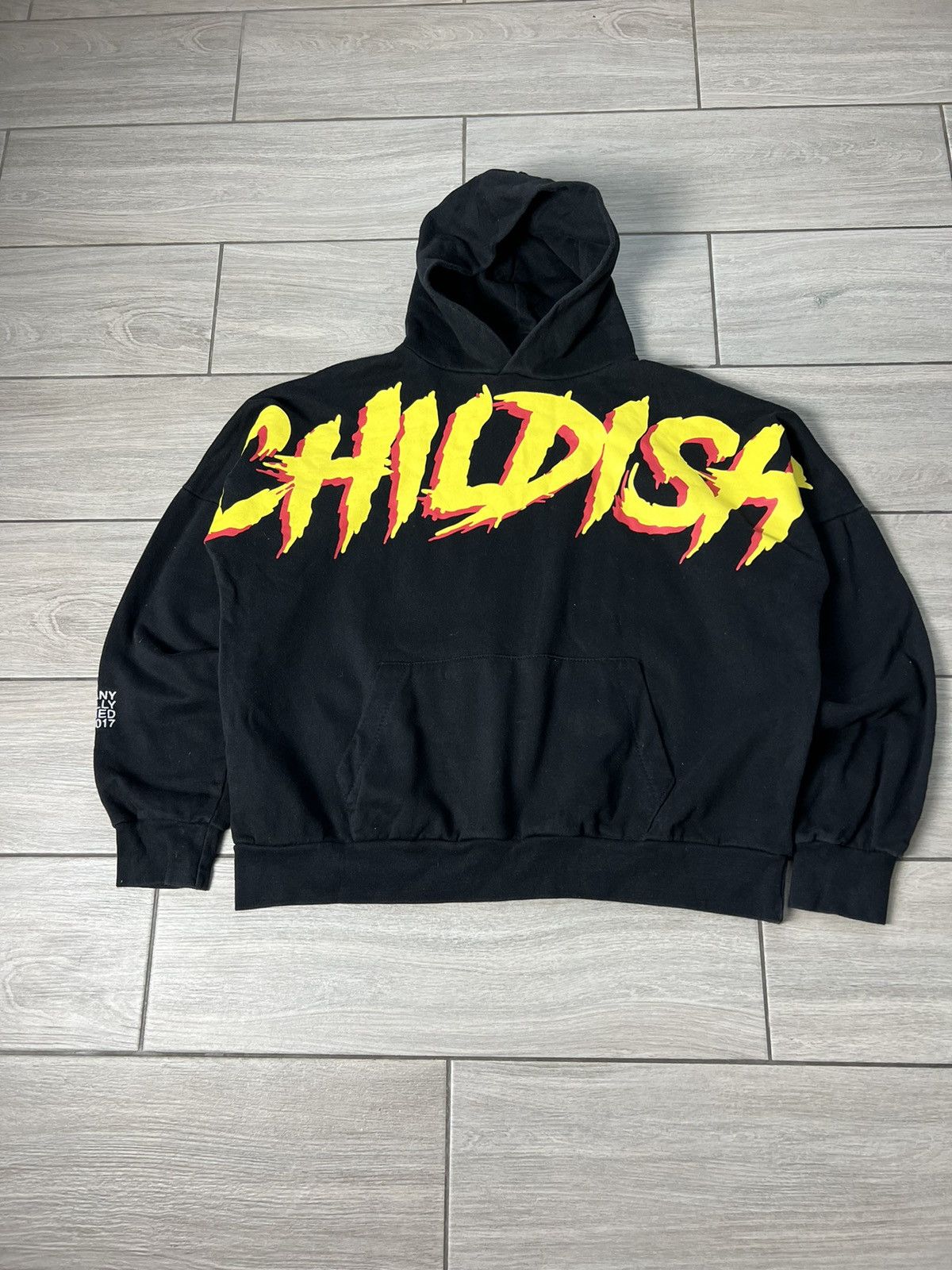 Vintage Childish Vintage Black Overprint Print Hoodie Oversized Size US S / EU 44-46 / 1 - 4 Thumbnail