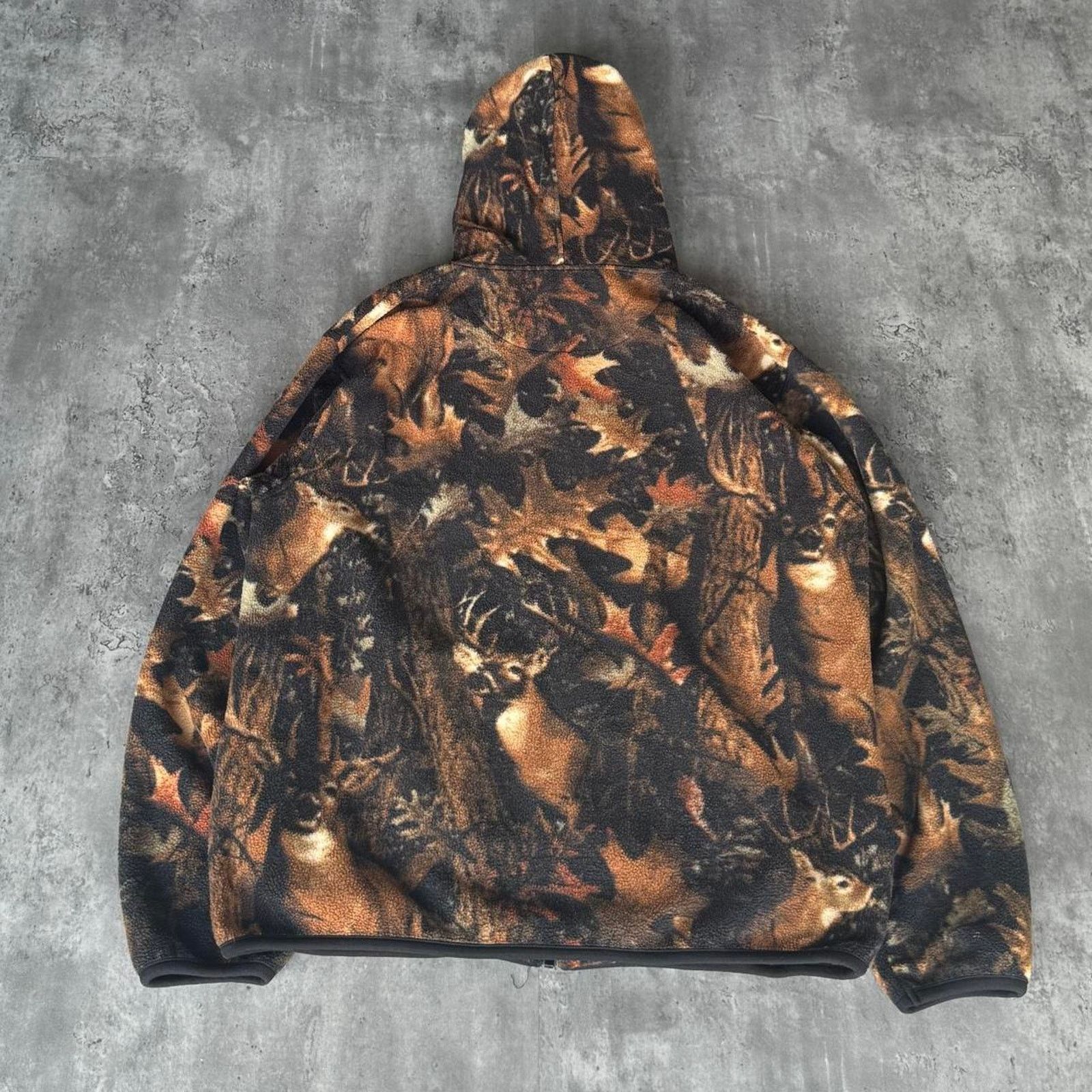 Vintage Vintage Y2K Baggy Camouflage Fleece Jacket Size US L / EU 52-54 / 3 - 3 Thumbnail