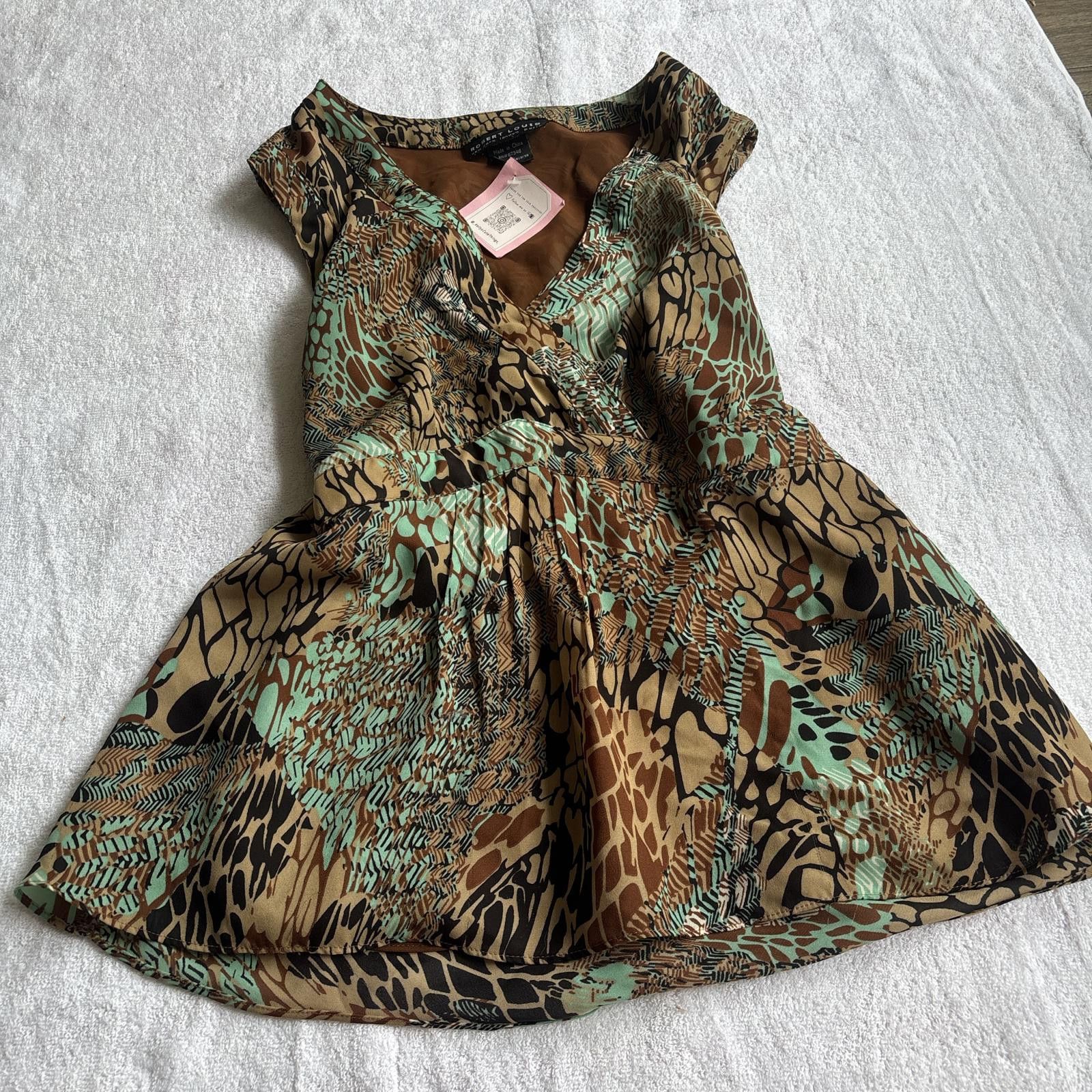 Other y2k fairy floral brown blouse Size L / US 10 / IT 46 - 3 Thumbnail