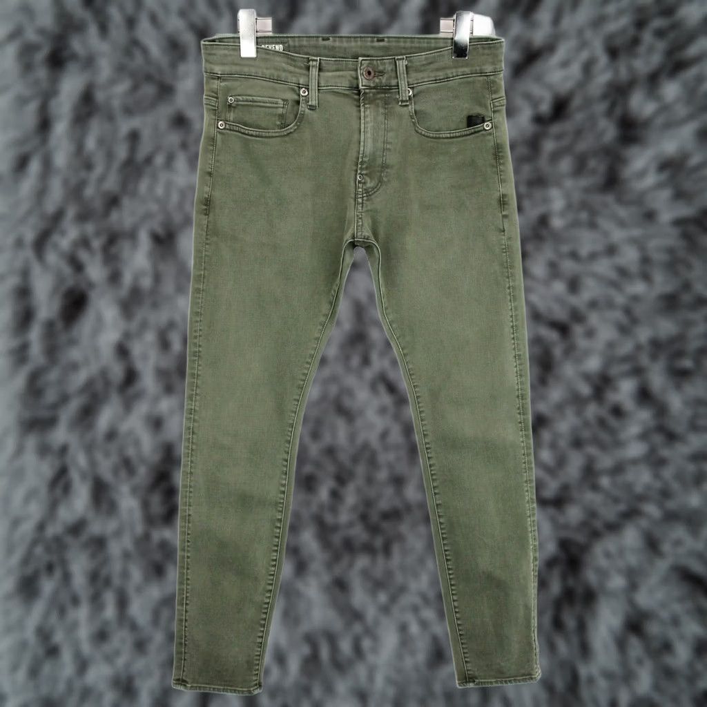 G-Star G-Star Jeans Mens W31/L30 Green Revend Skinny Men Stretch Zip Fly Pocket Design Size US 31 - 1 Thumbnail