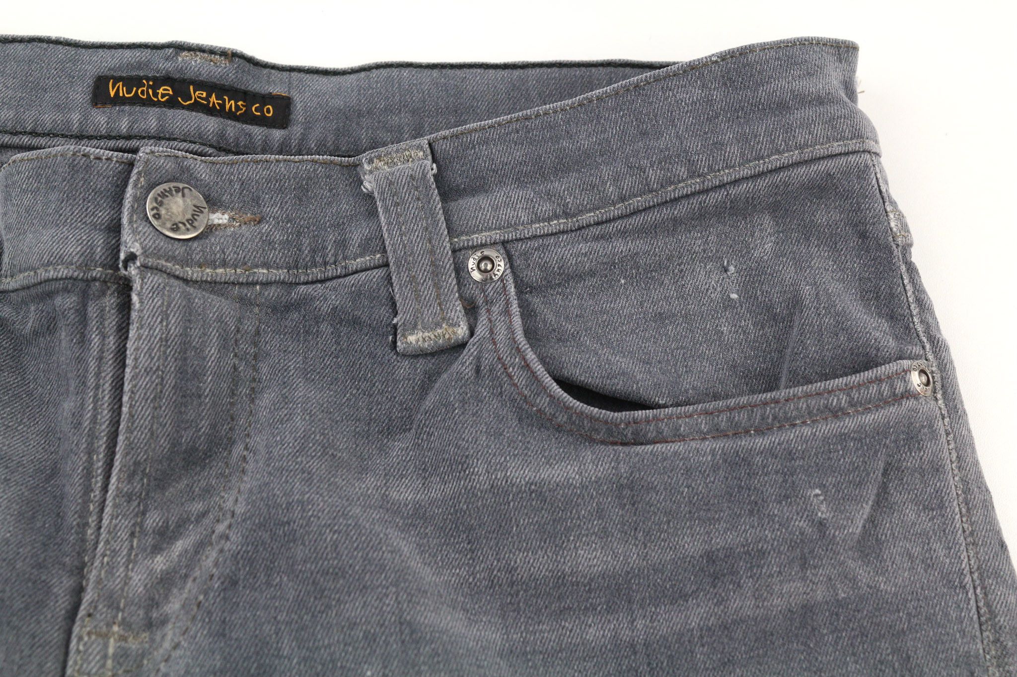Nudie Jeans TIGHT LONG JOHN W31/L34 Organic Charcoal Logo Fit 80683 Size US 31 - 8 Thumbnail