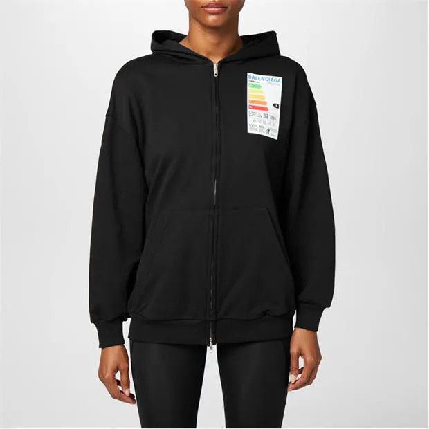 Balenciaga o1g2r1mq0924 Energy Hoodie in Black Size XS / US 0-2 / IT 36-38 - 3 Thumbnail