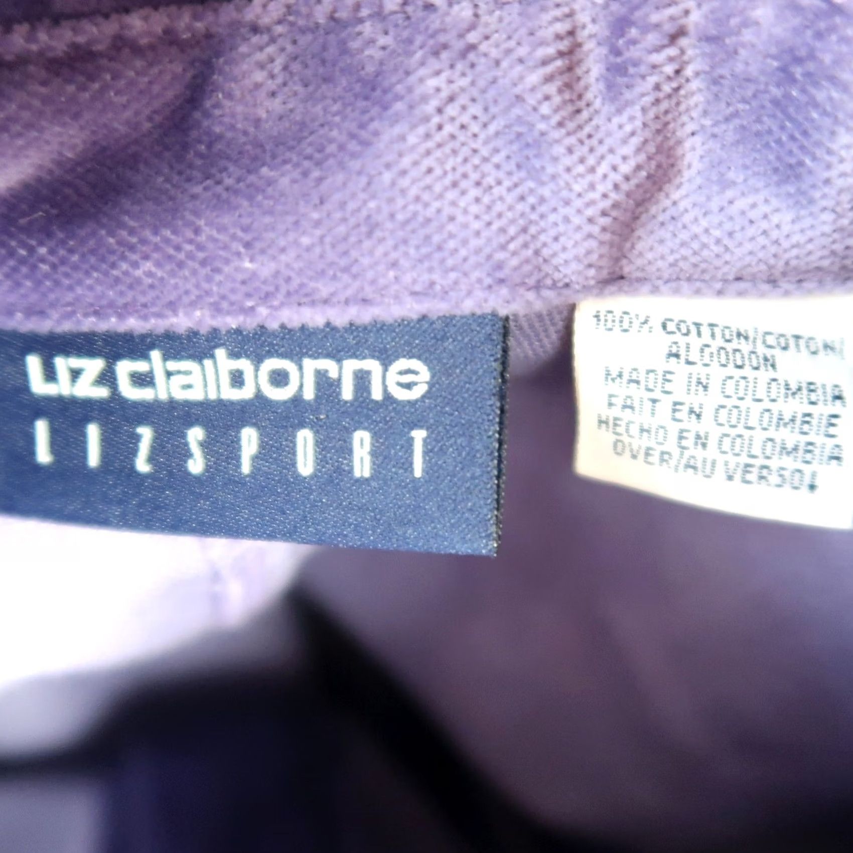 Liz Claiborne VINTAGE Liz Claiborne Shirt Dress M Purple-Blue Velvet Mini 90s Womens Size M / US 6-8 / IT 42-44 - 6 Thumbnail