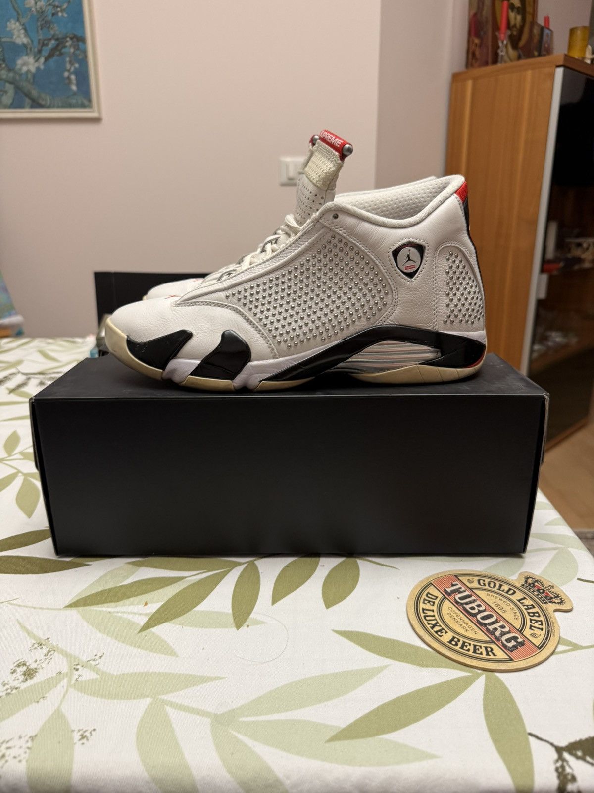Jordan Brand × Supreme Air Jordan 14 Supreme White Size US 10 / EU 43 - 2 Thumbnail