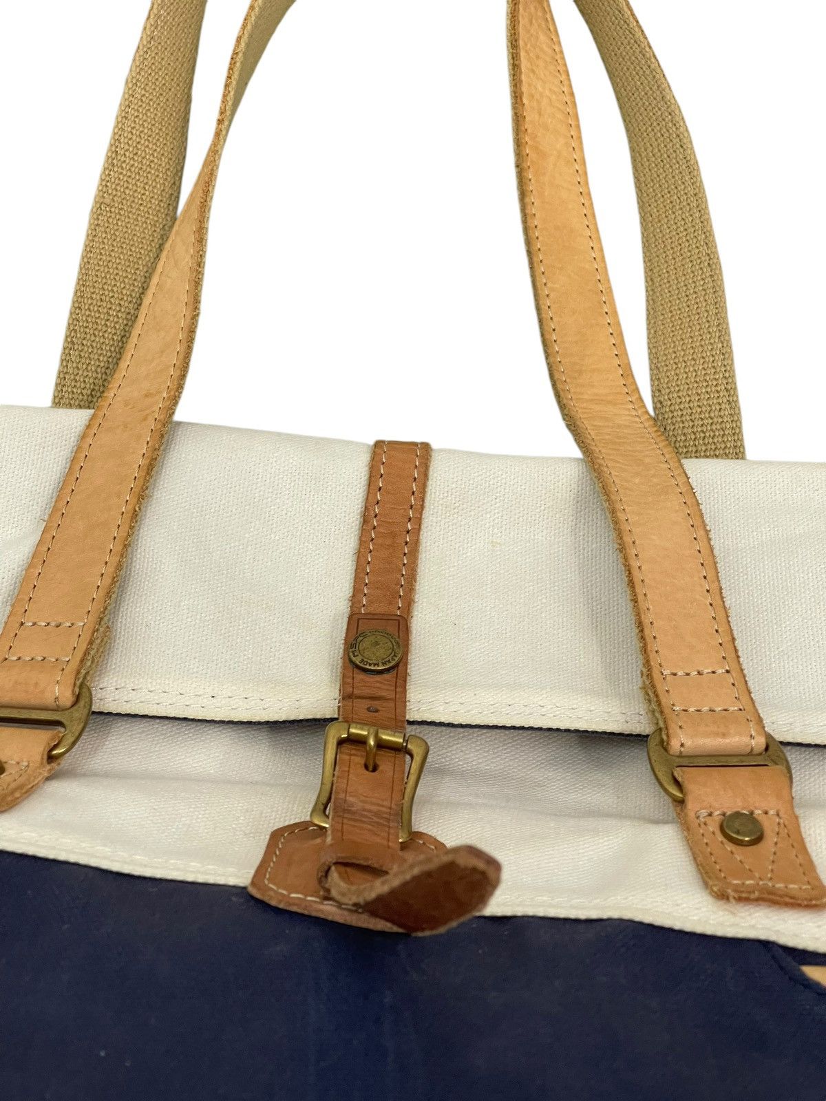 MasterPiece Cotton Canvas Leather Masterpiece Japan Tote Bag 9🟩 Size ONE SIZE - 12 Thumbnail