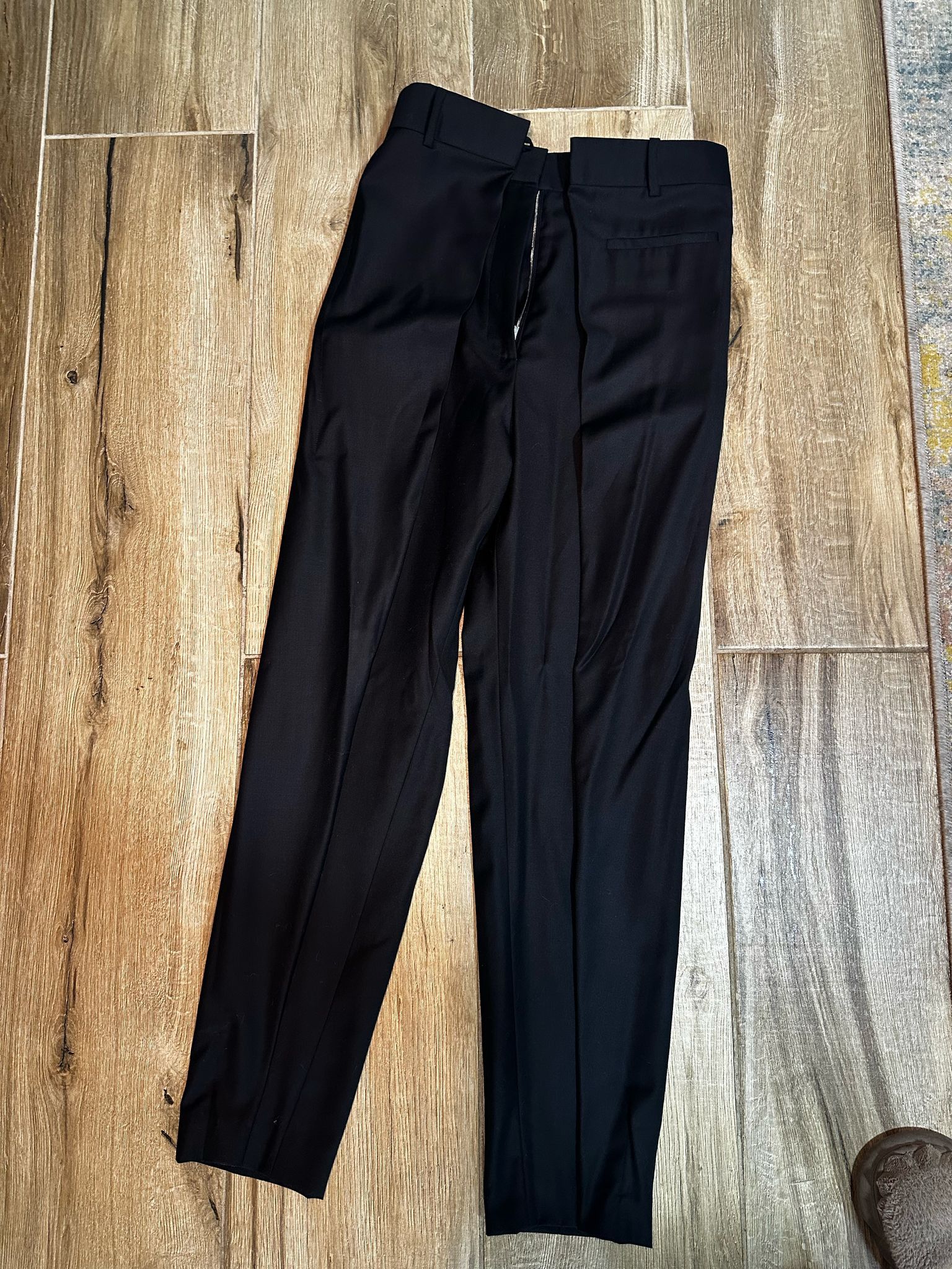 Loewe Loewe Black Deconstructed Double-Button Wool Trousers Size 25" / US 0 / IT 36 - 1 Thumbnail
