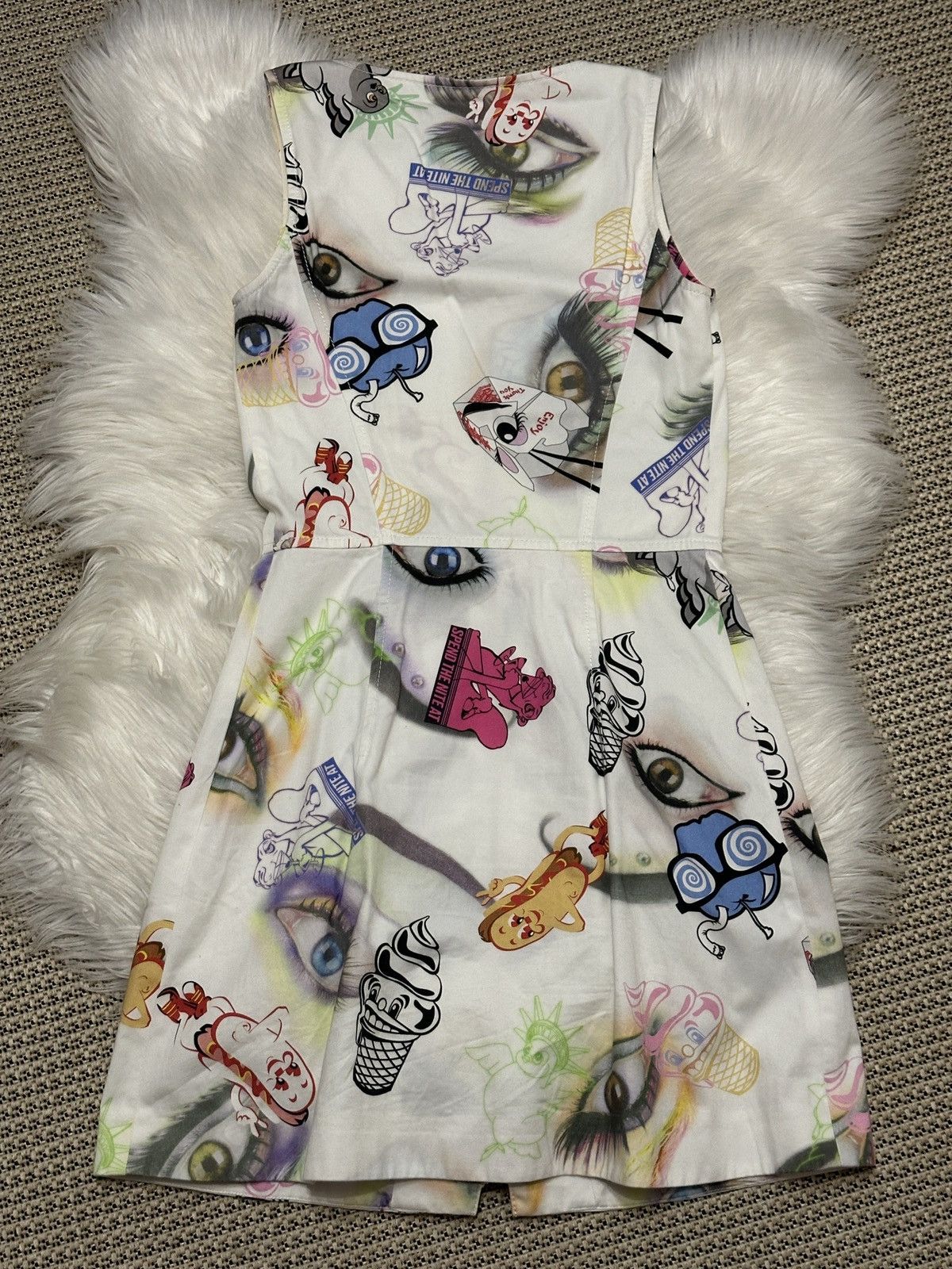 Kenzo Kenzo White Printed Cotton Zip Front Mini Dress limited Size XS / US 0-2 / IT 36-38 - 11 Thumbnail
