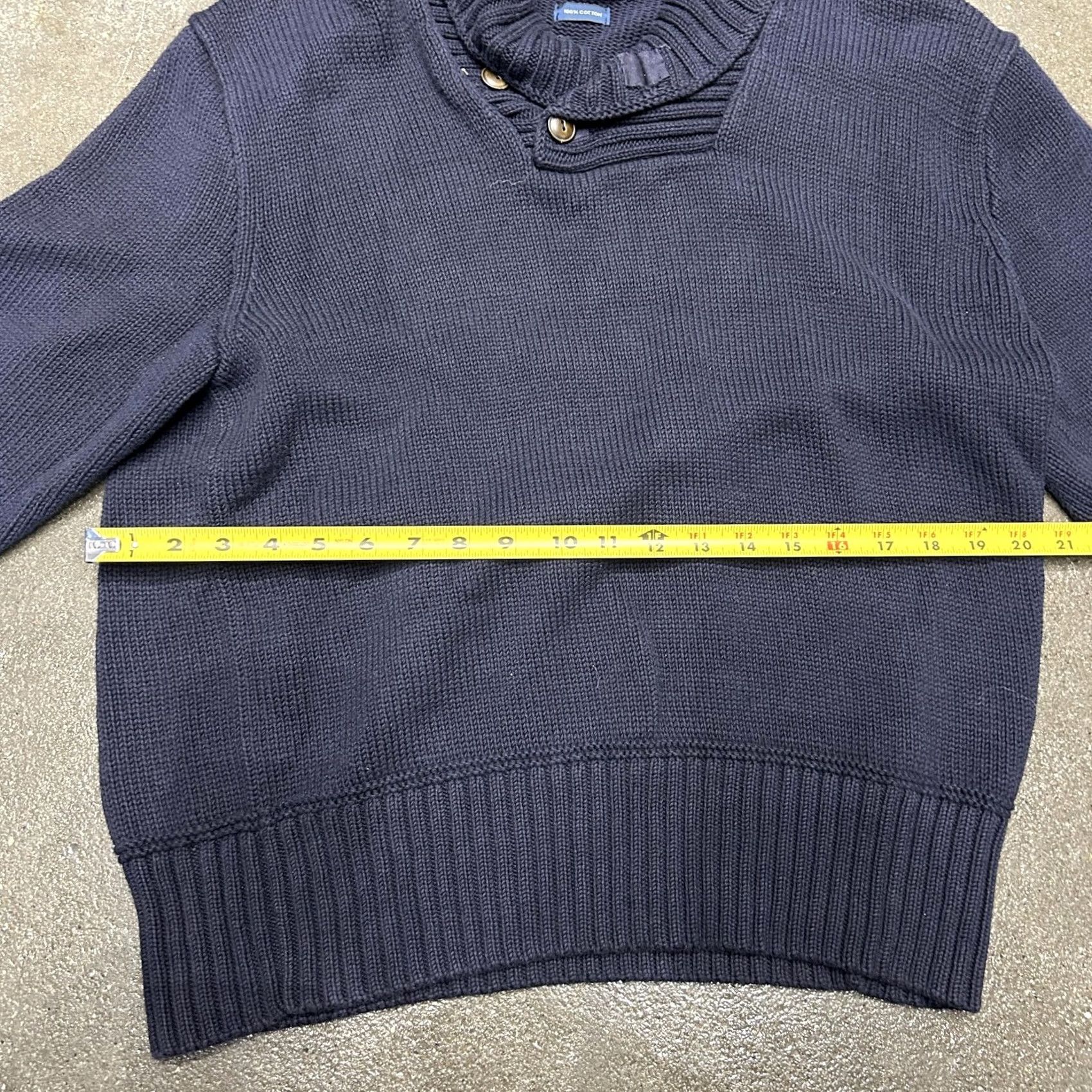 Polo Ralph Lauren Polo Ralph Lauren Sweater Mens Large Blue Knit Pullover Shawl Collar Button Knit Style Pullover Mens L Blue 100% Cotton Solid Pattern Size US L / EU 52-54 / 3 - 5 Thumbnail