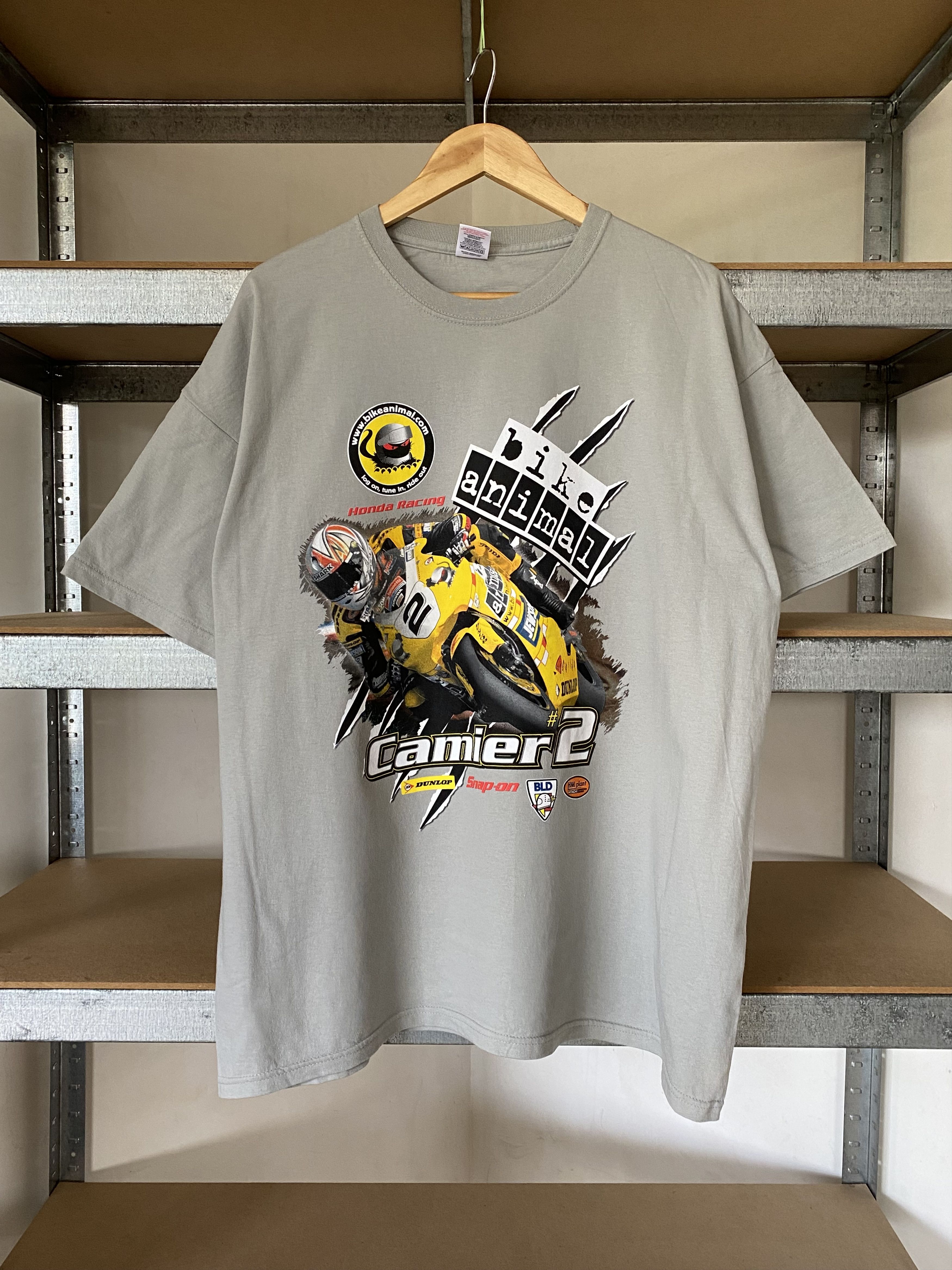 Honda Honda Bike Animal Vintage 2000s Camier 2 Racing T-shirt Size US XXL / EU 58 / 5 - 1 Thumbnail