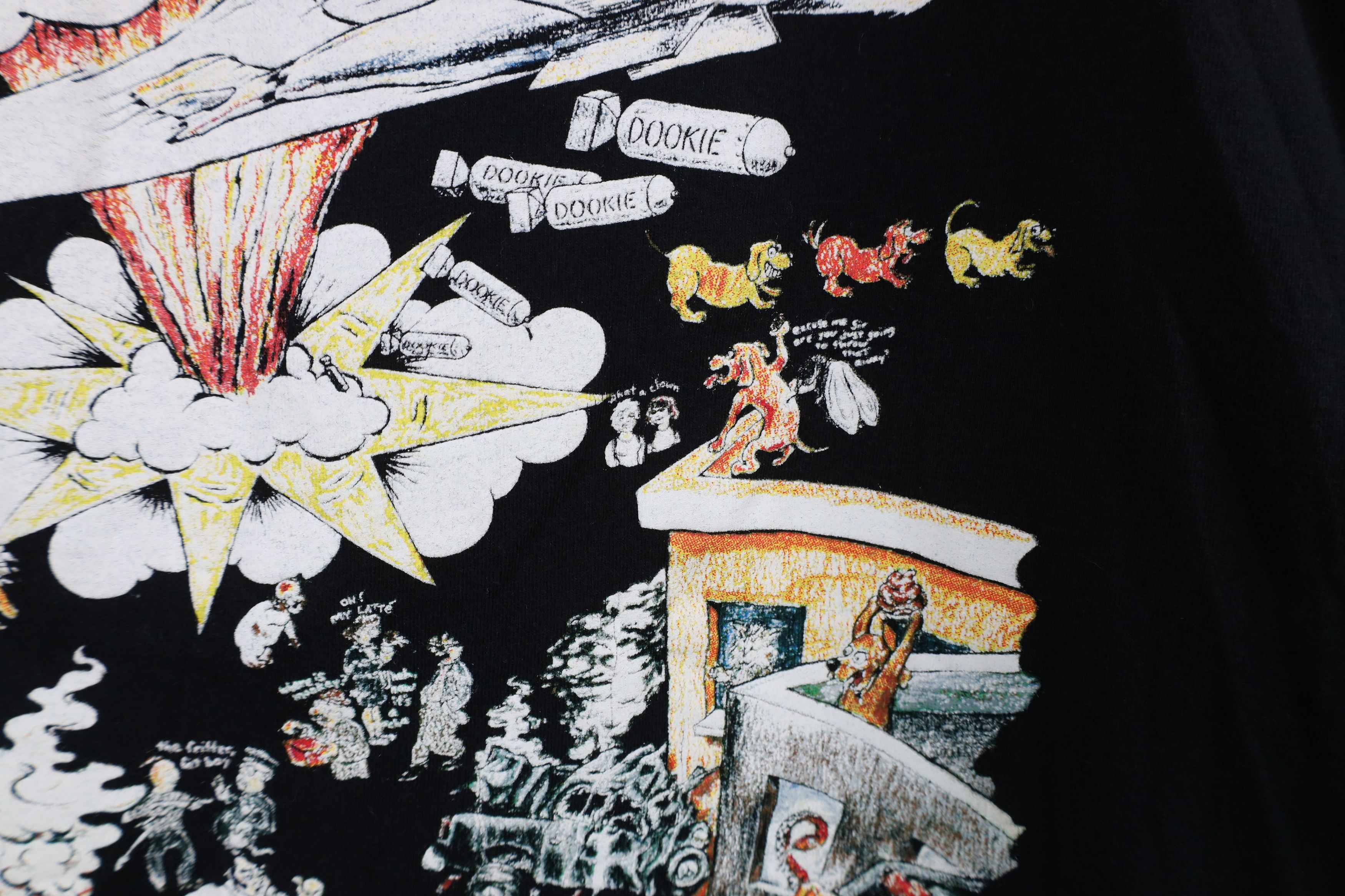 Vintage Retro Spell Dookie Green Day Band Short Sleeve T-Shirt Black Size US XXL / EU 58 / 5 - 6 Thumbnail