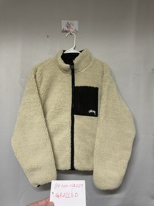 Stussy Stussy 8 Ball Sherpa Reversible Jacket | Grailed