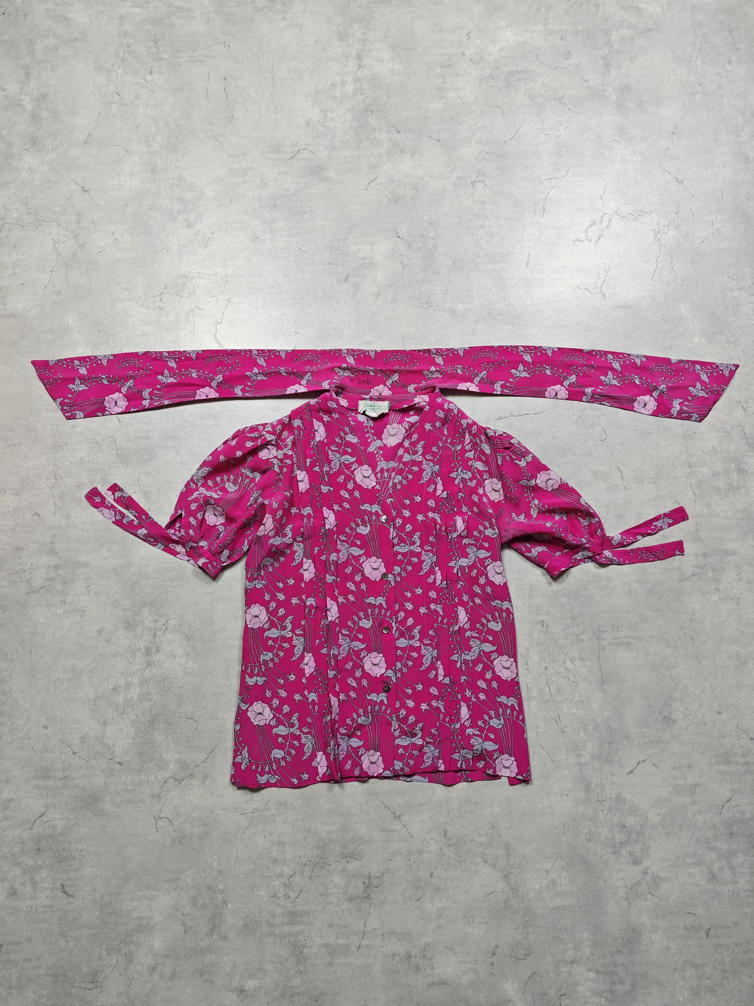Emilio Pucci Emilio Pucci 80s Luxury Silk Shirt Size S / US 4 / IT 40 - 2 Thumbnail