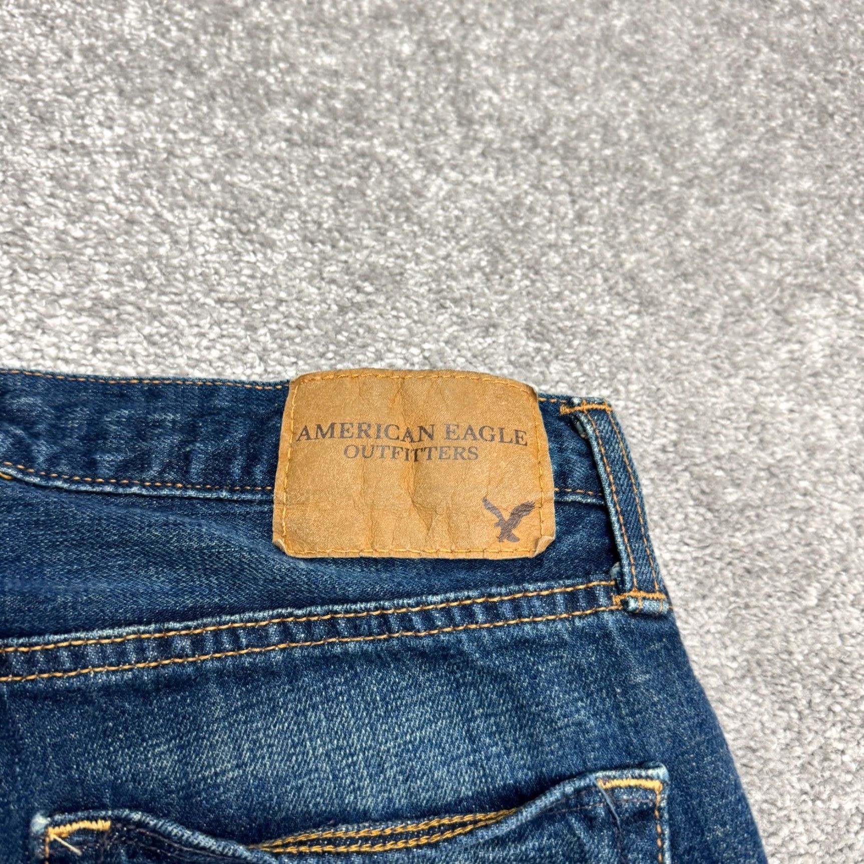 American Eagle Outfitters American Eagle Jeans Men Slim Fit Straight Leg Denim 29x30 Blue Dark Wash Cotton Size US 30 / EU 46 - 5 Thumbnail