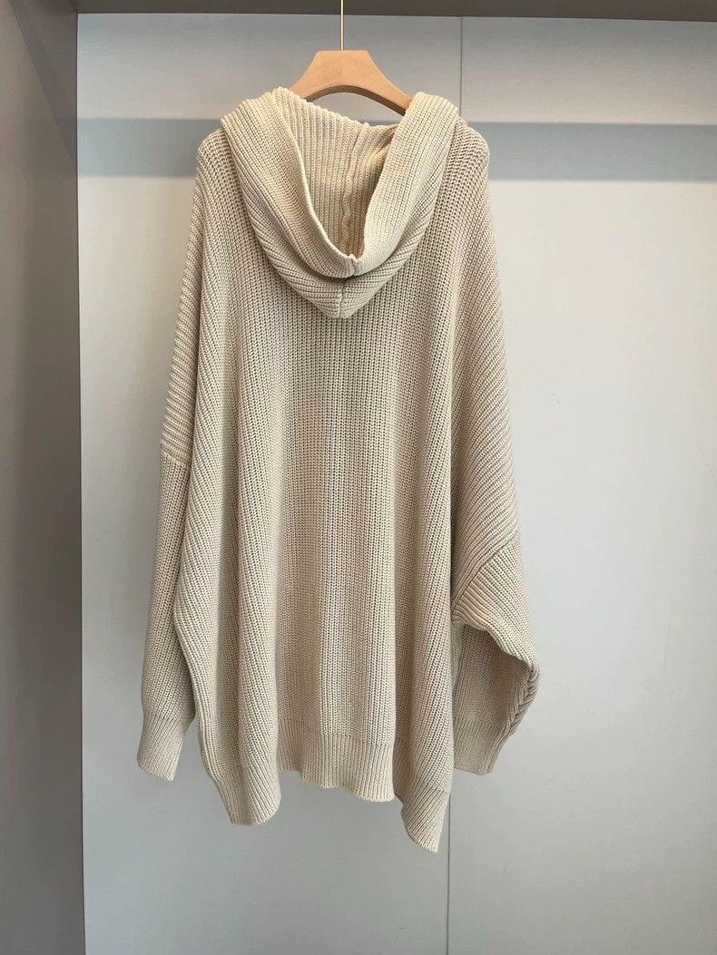 Maison Margiela Maison Margiela Light beige cotton hooded sweater coat Size S / US 4 / IT 40 - 2 Thumbnail
