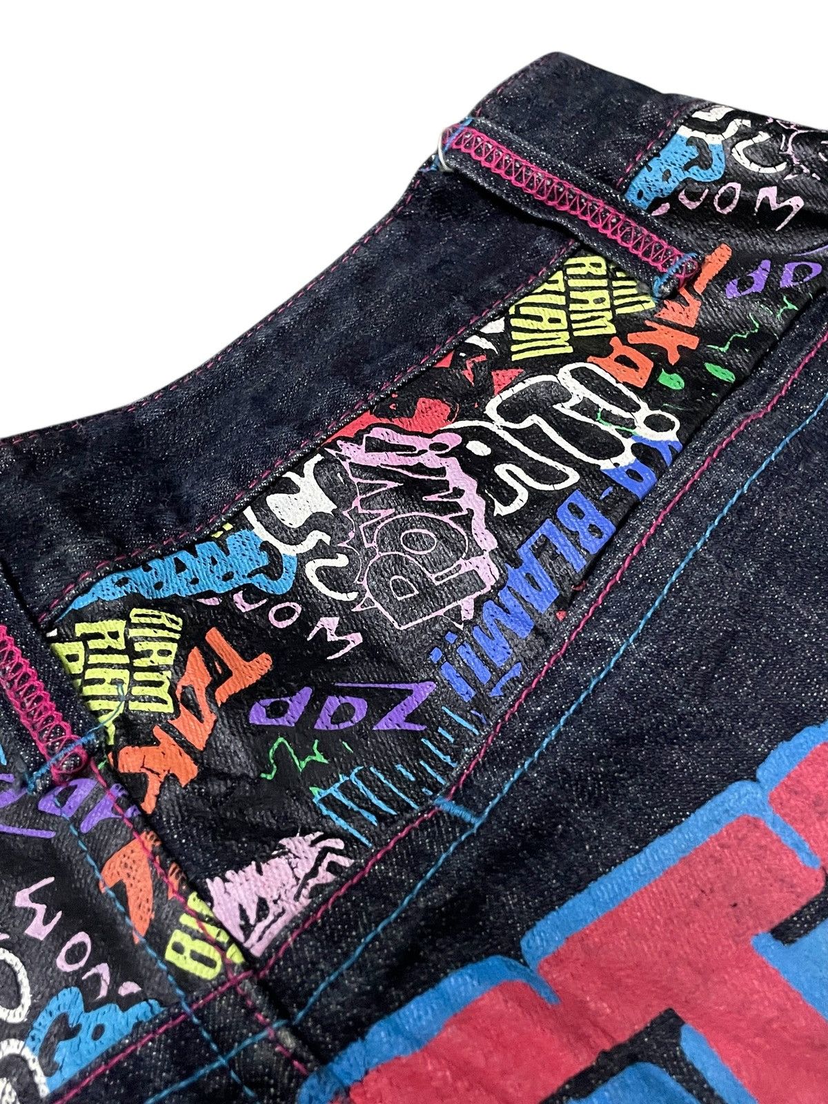 KOJIMA GENES × Red Monkey Clone Devgru Japan Comic Art Evisu Style Loose Jeans Size US 30 / EU 46 - 11 Thumbnail