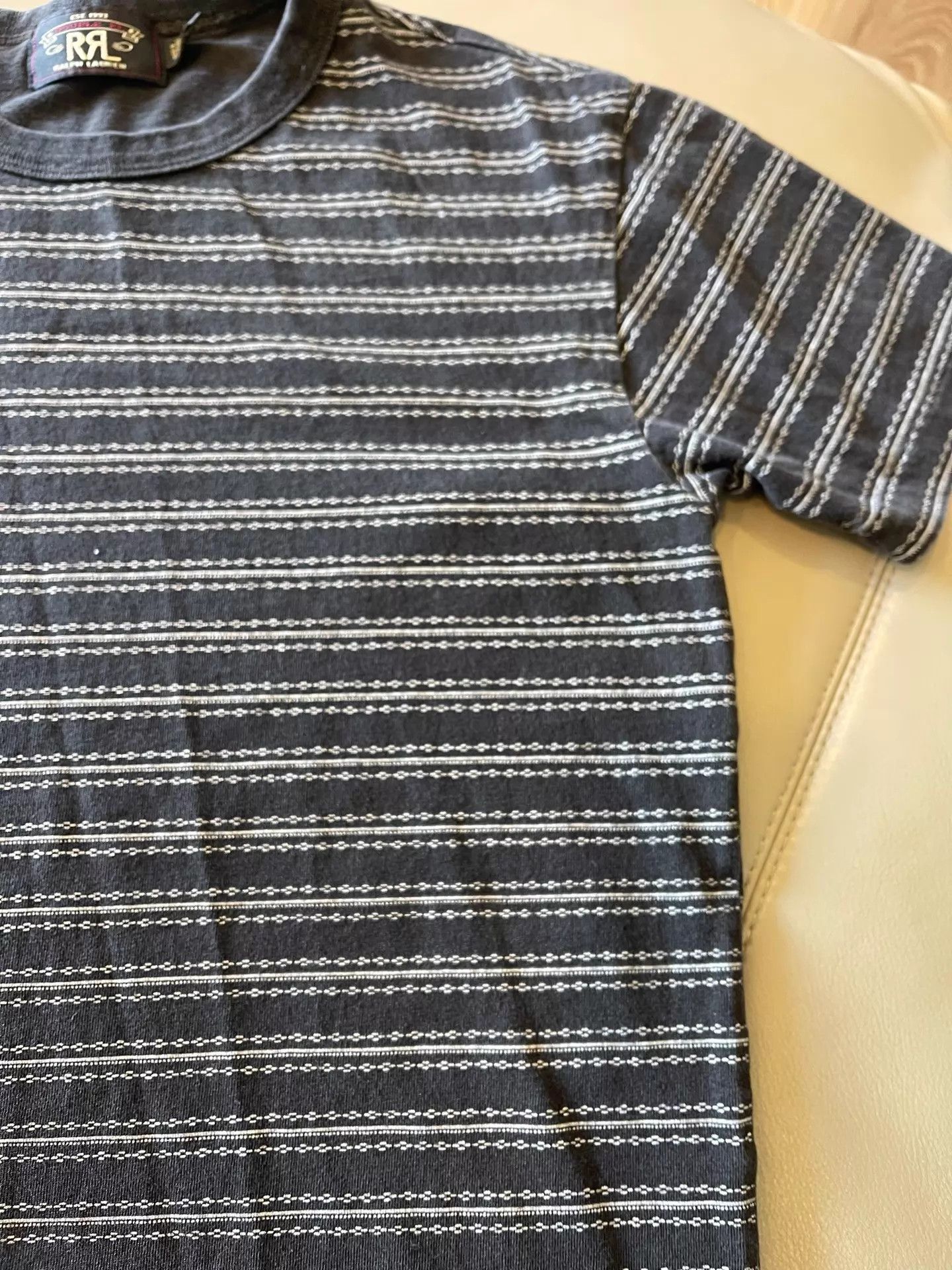 RRL Ralph Lauren RRL Double RL 2025 New Washed Black Striped S Tee (worn once) Size US S / EU 44-46 / 1 - 5 Thumbnail
