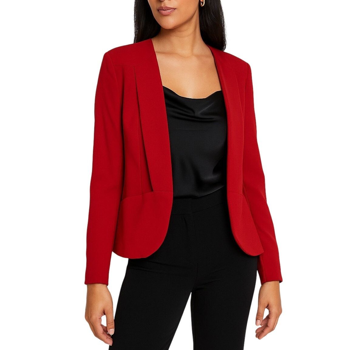 Other Akira Red Blazer Jacket Open Front Collarless Jacket Medium Size M / US 6-8 / IT 42-44 - 1 Thumbnail